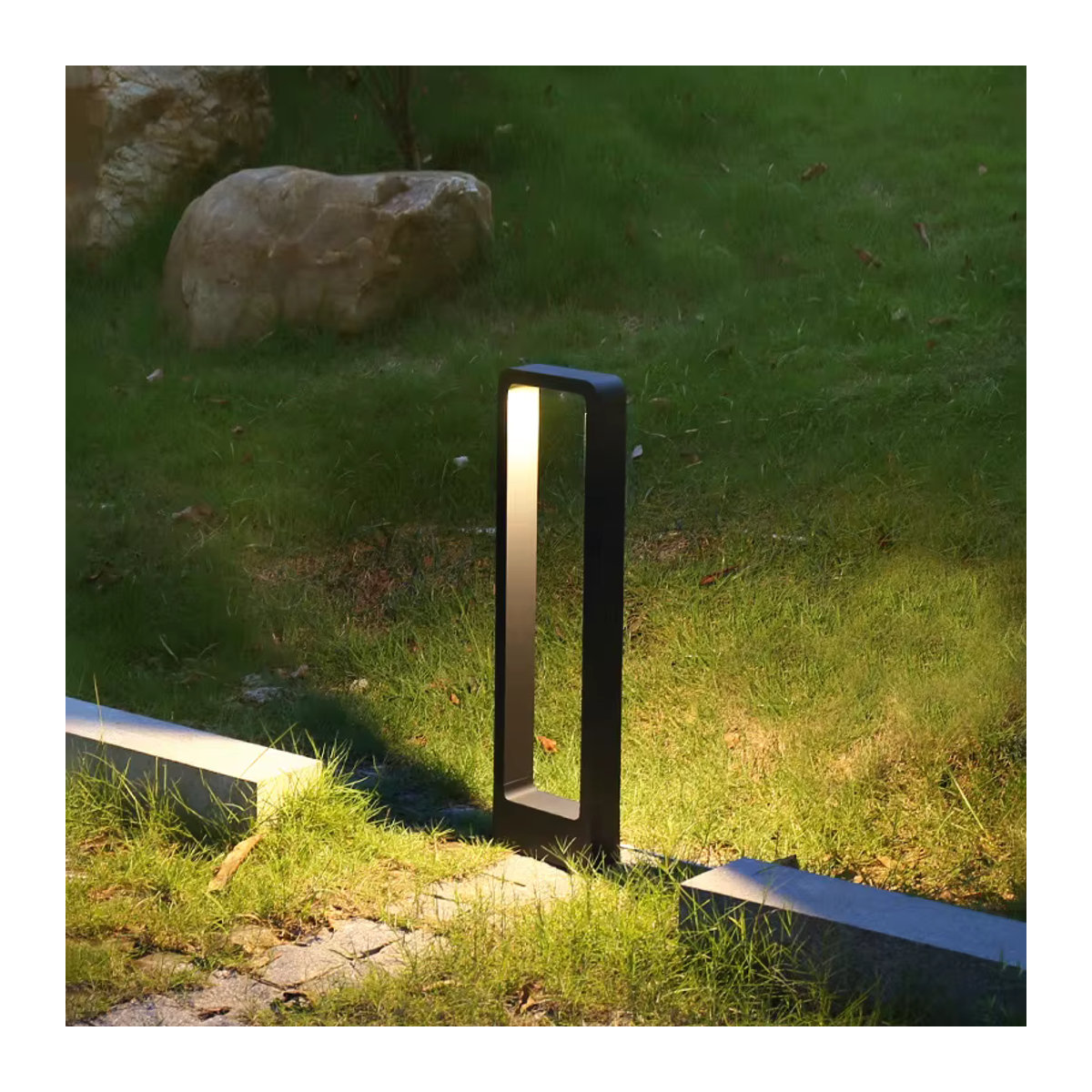 Ynhaw Moderne LED Pollerleuchte aus Aluminium in Schwarz, Wasserdichte 10W Gartenlampe für Außenbereich und Landschaftsbau - Bild 2