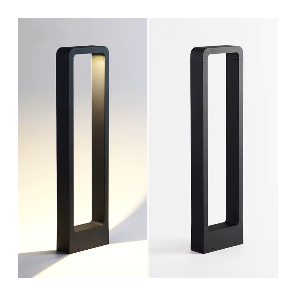 Ynhaw Moderne LED Pollerleuchte aus Aluminium in Schwarz, Wasserdichte 10W Gartenlampe für Außenbereich und Landschaftsbau - Bild 5