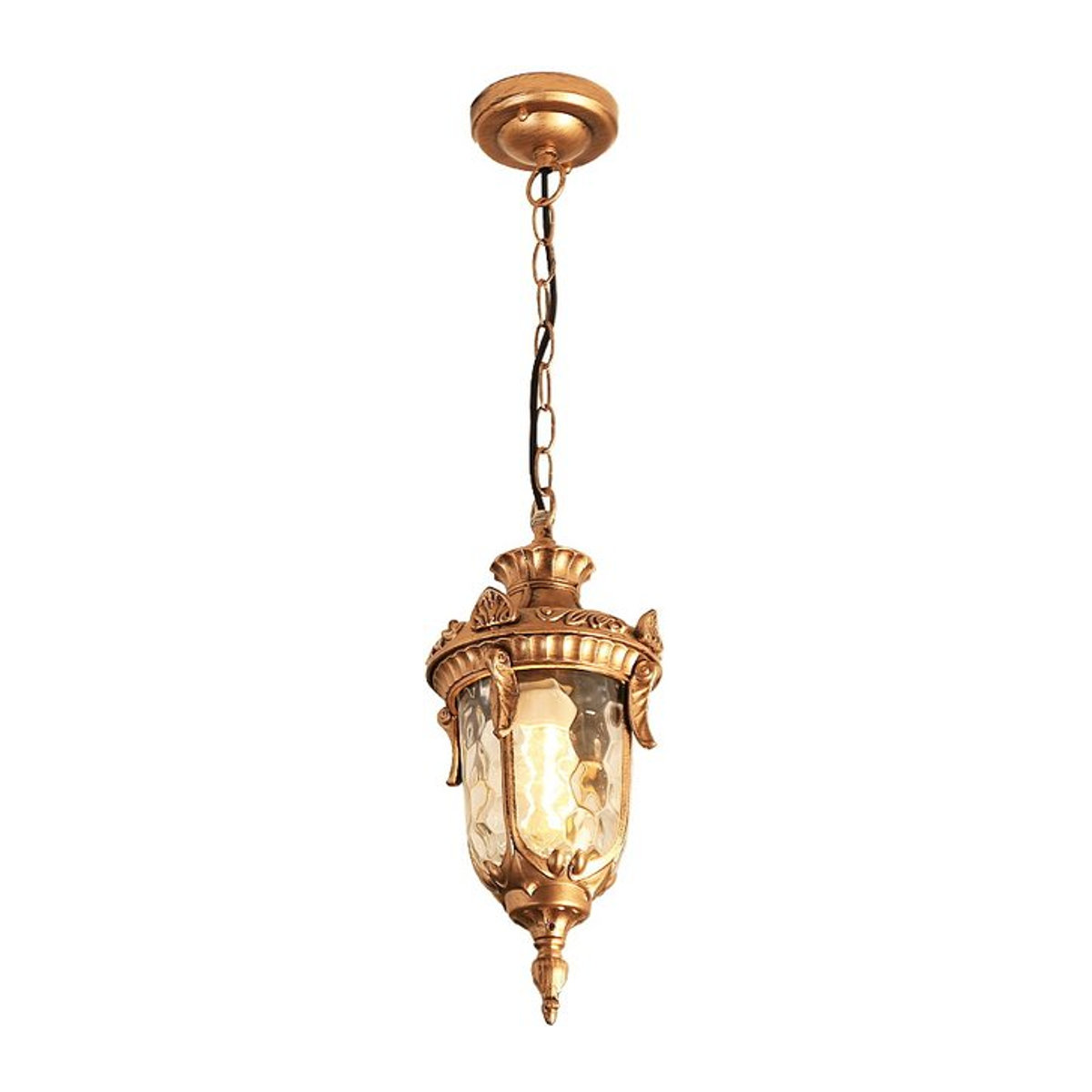Ynhaw Vintage Glas Kronleuchter Traube als Outdoor Pendelleuchte in Schwarz mit Aluminium und E27 Fassung - Bild 1