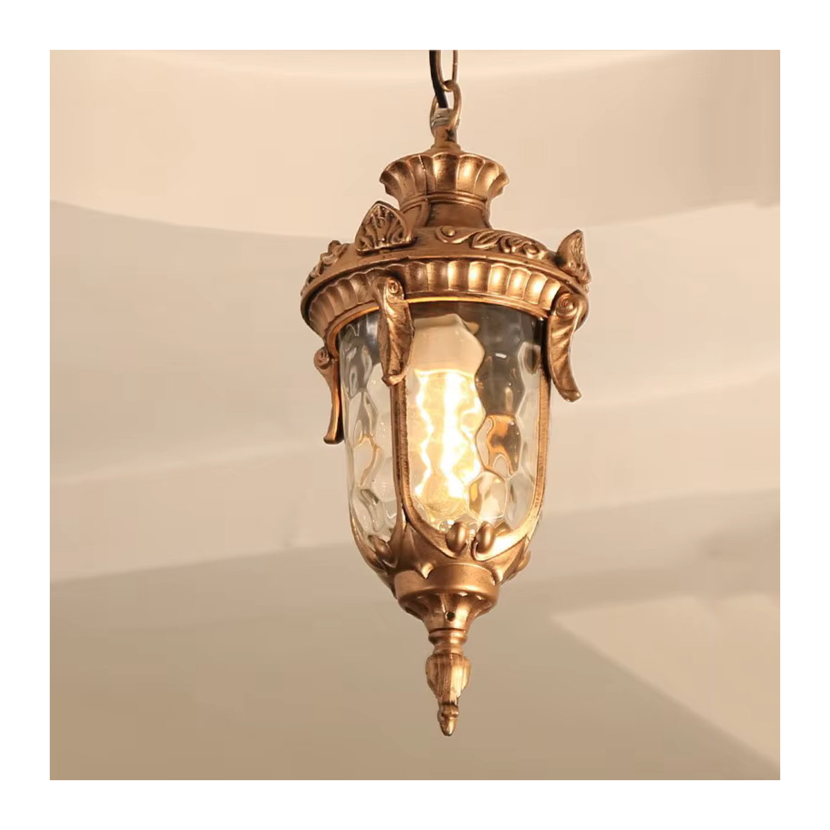Ynhaw Vintage Glas Kronleuchter Traube als Outdoor Pendelleuchte in Schwarz mit Aluminium und E27 Fassung - Bild 2