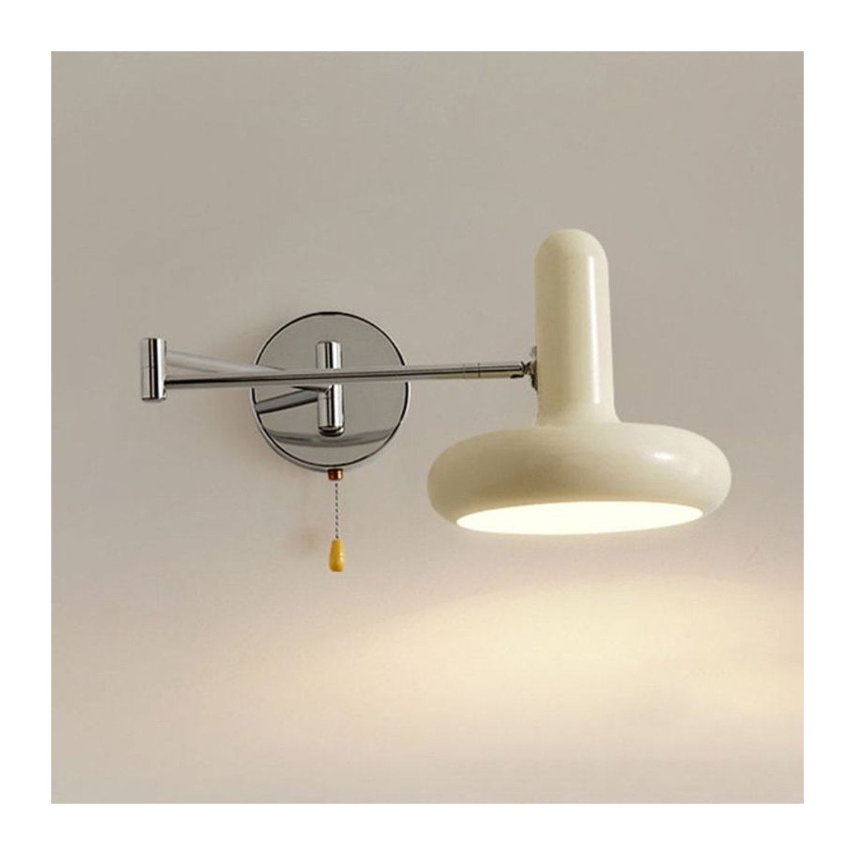 Ynhaw Wandleuchte aus Edelstahl im skandinavischen Design mit klappbarem Arm und Zugschalter - Bild 1