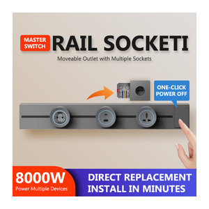 YNKA Universal Steckdosenleiste mit Schalter und USB-Anschlüssen in Grau, Minimalistisches Design mit abnehmbarem Adapter für EU, US und UK Standards