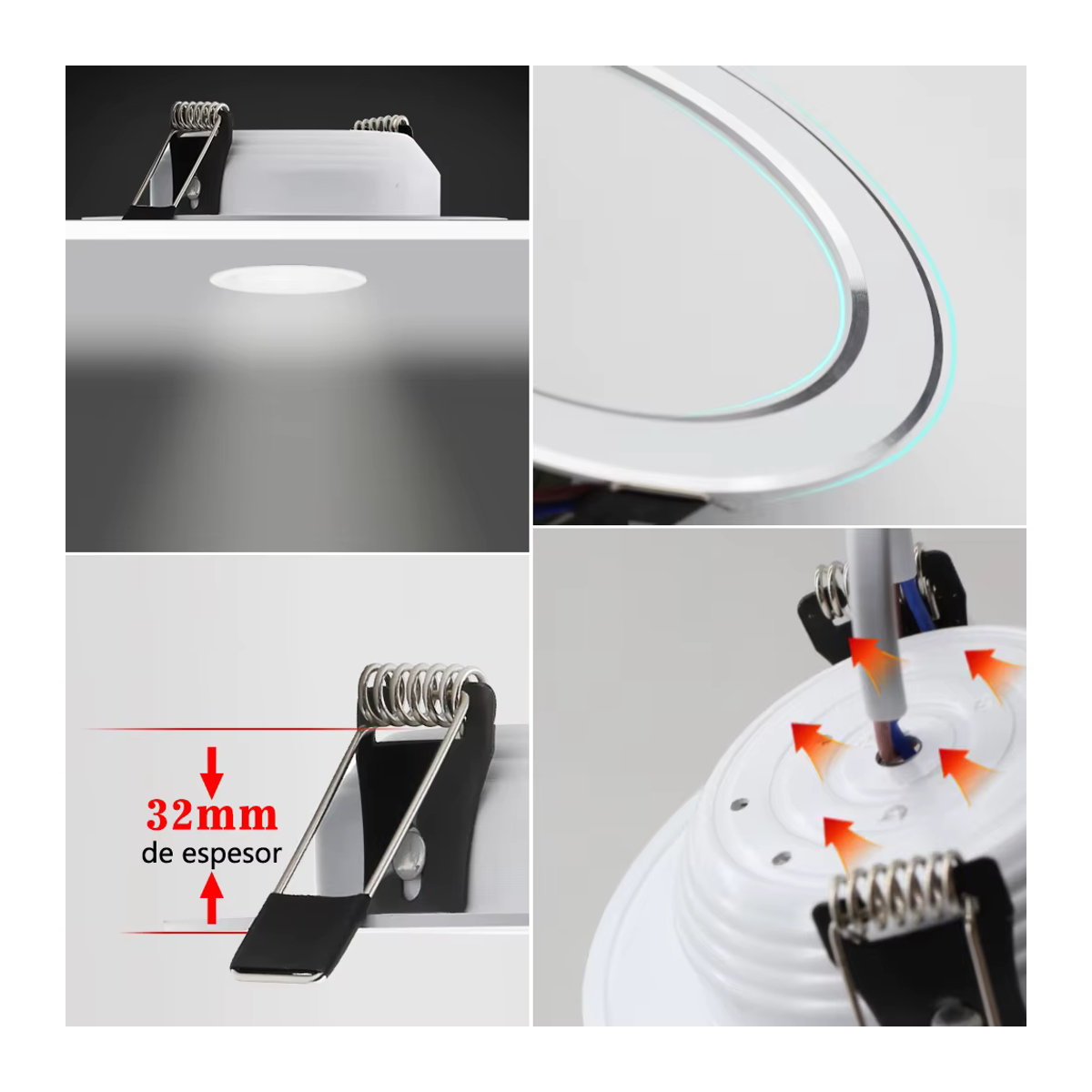 YNL 5er Set LED Downlight Einbauleuchten mit integriertem LED für Küche und Wohnzimmer 18W - Bild 3