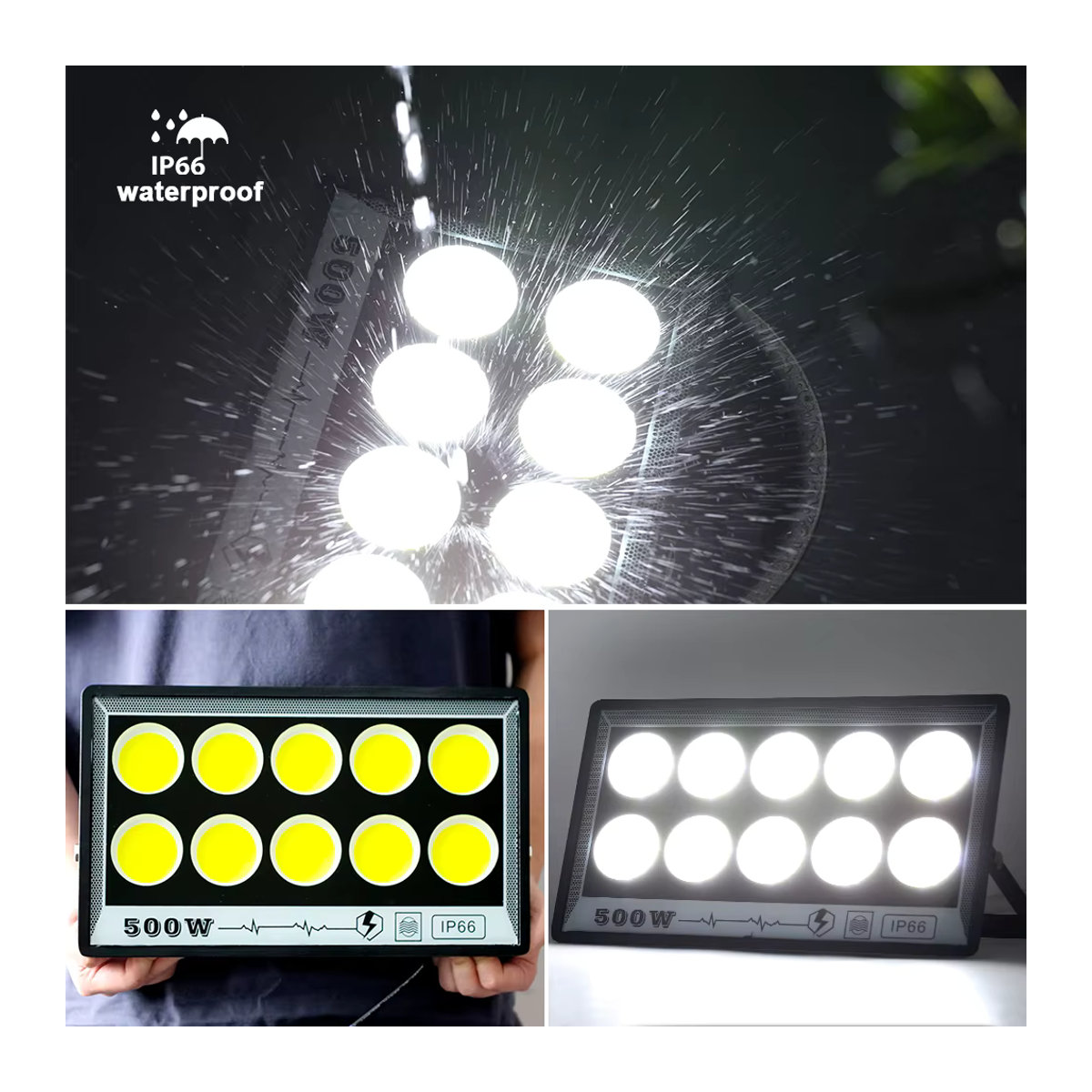 YNL LED Außenstrahler IP65 Wasserdicht Schwarz - Bild 5