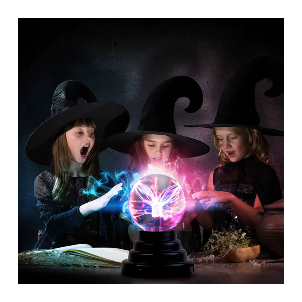 YNL Magische Plasma Ball Lampe als moderne Kugelleuchte aus Glas in Bunt für Schlafzimmer und Kinderzimmer - Bild 4