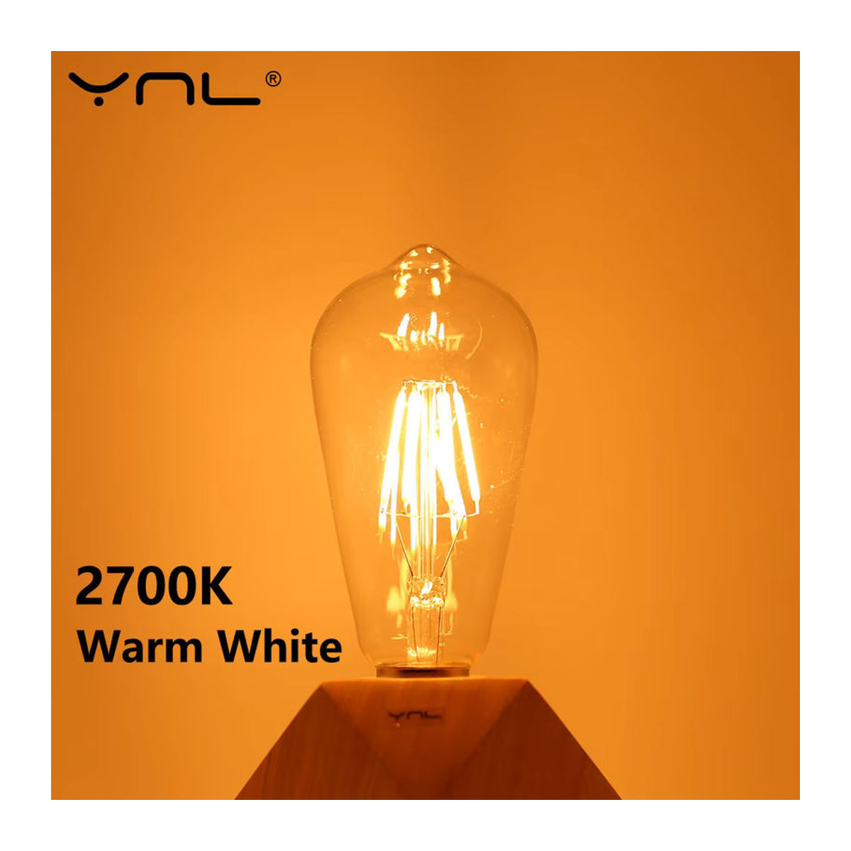 YNL Retro LED Edison Glühbirne Warmweiß E27 E14 Vintage Glas Lampe 2er Set - Bild 2