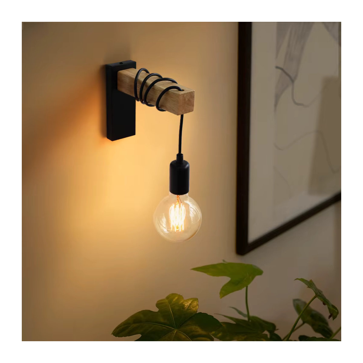 YNL Retro LED Wandleuchte aus Eisen mit E27 Fassung für Wohnzimmer, Küche und Nachttisch - Bild 3
