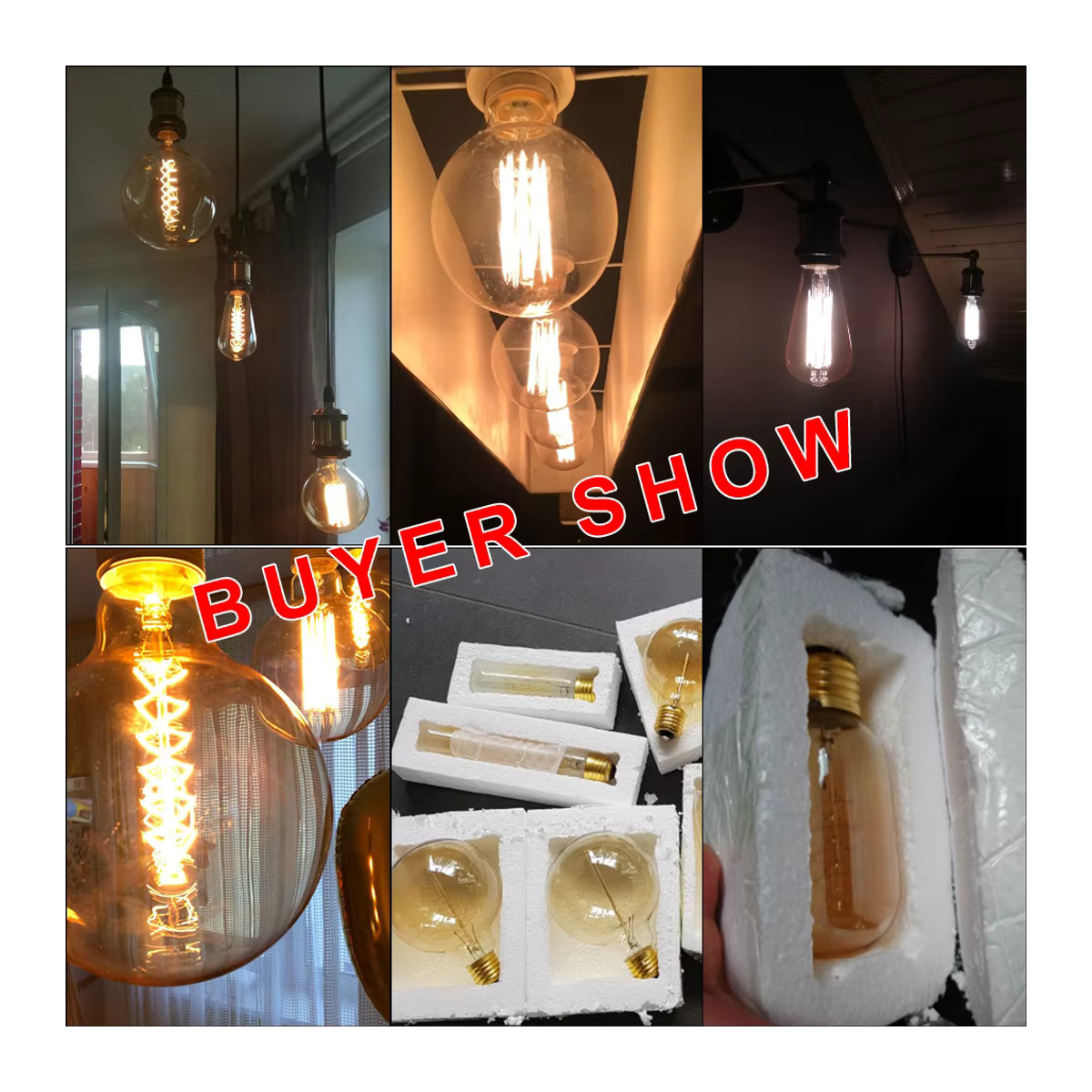YNL Retro Vintage Edison LED Glühbirne E27 40W Gelb - Bild 4
