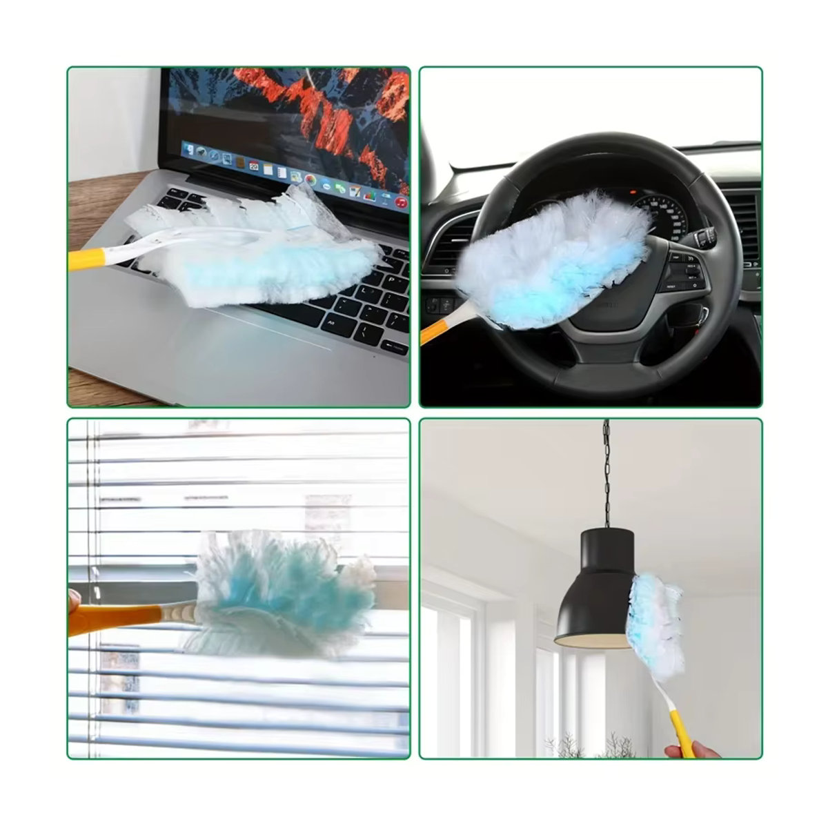 YOCITY Einweg-Staubwedel-Nachfüllpackungen Blau, kompatibel mit Swiffer Duster zur Staubentfernung für Heim, Büro, Jalousien und Auto - Bild 2