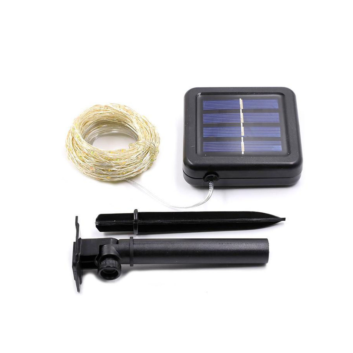Yongkomo Solar Lichterkette LED Kupferdraht mit 50 LEDs, bunt, wetterfest IP68, 5m Länge für Garten, Terrasse und Camping - Bild 2