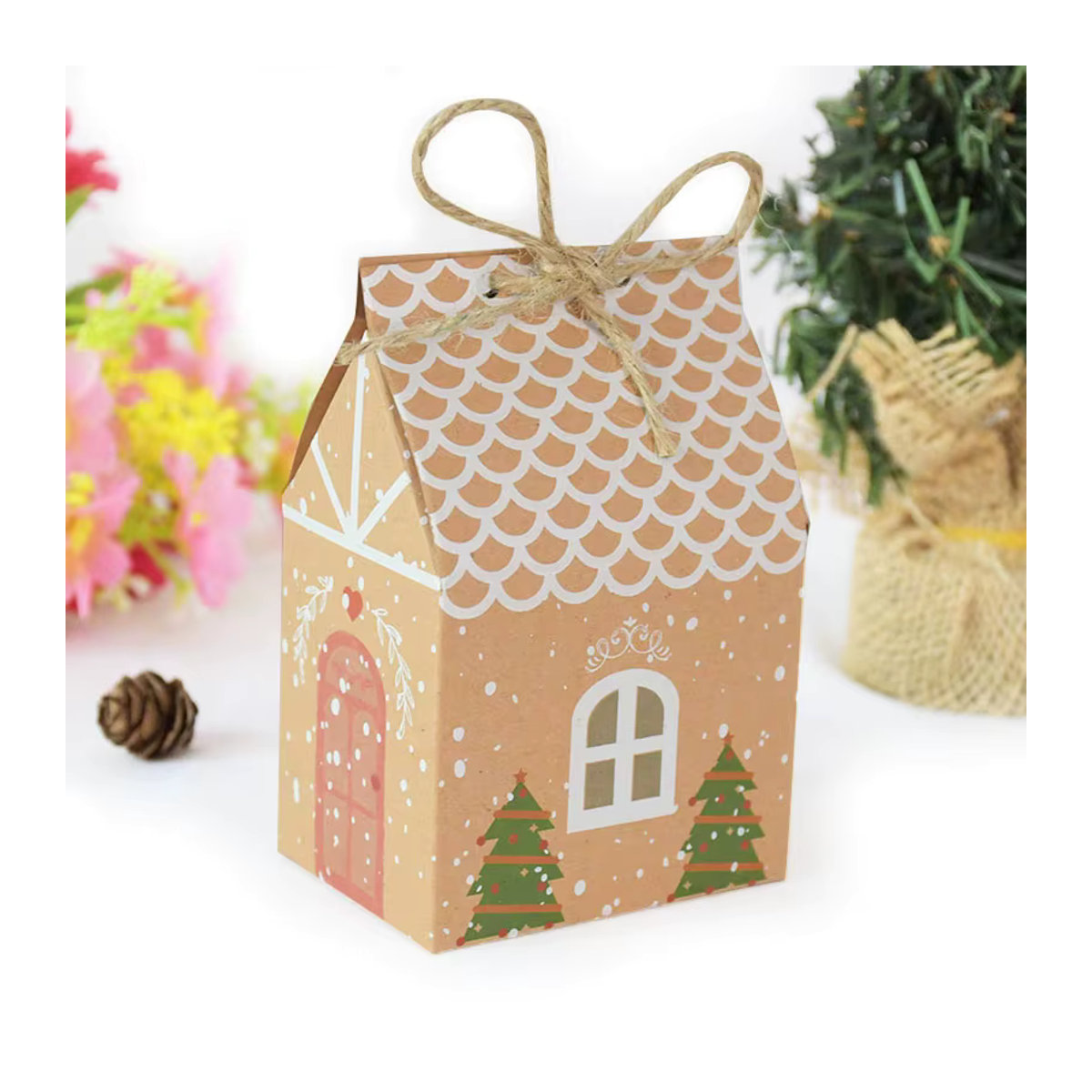 YONGSNOW 24er Set Adventskalender Candy Boxen aus Papier für Weihnachten zum Aufhängen, mehrfarbig und geometrisch gestaltet - Bild 4