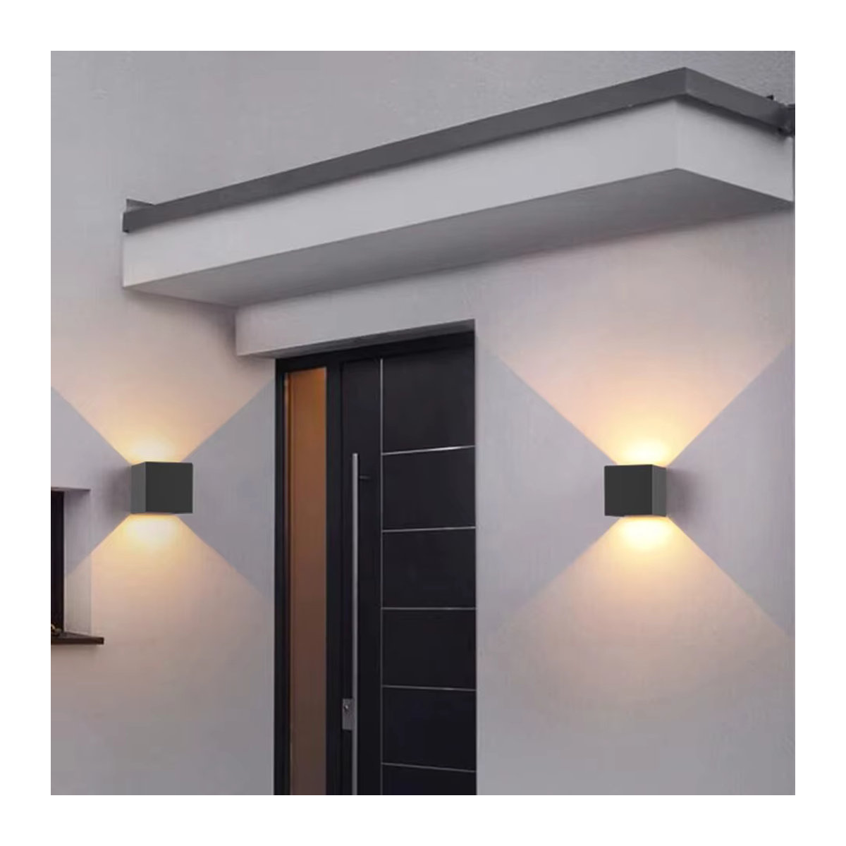 YooE LED Wandleuchte mit Bewegungserkennung und magnetischer Befestigung, 6W, Schwarz, Aluminium, minimalistisches Design - Bild 3