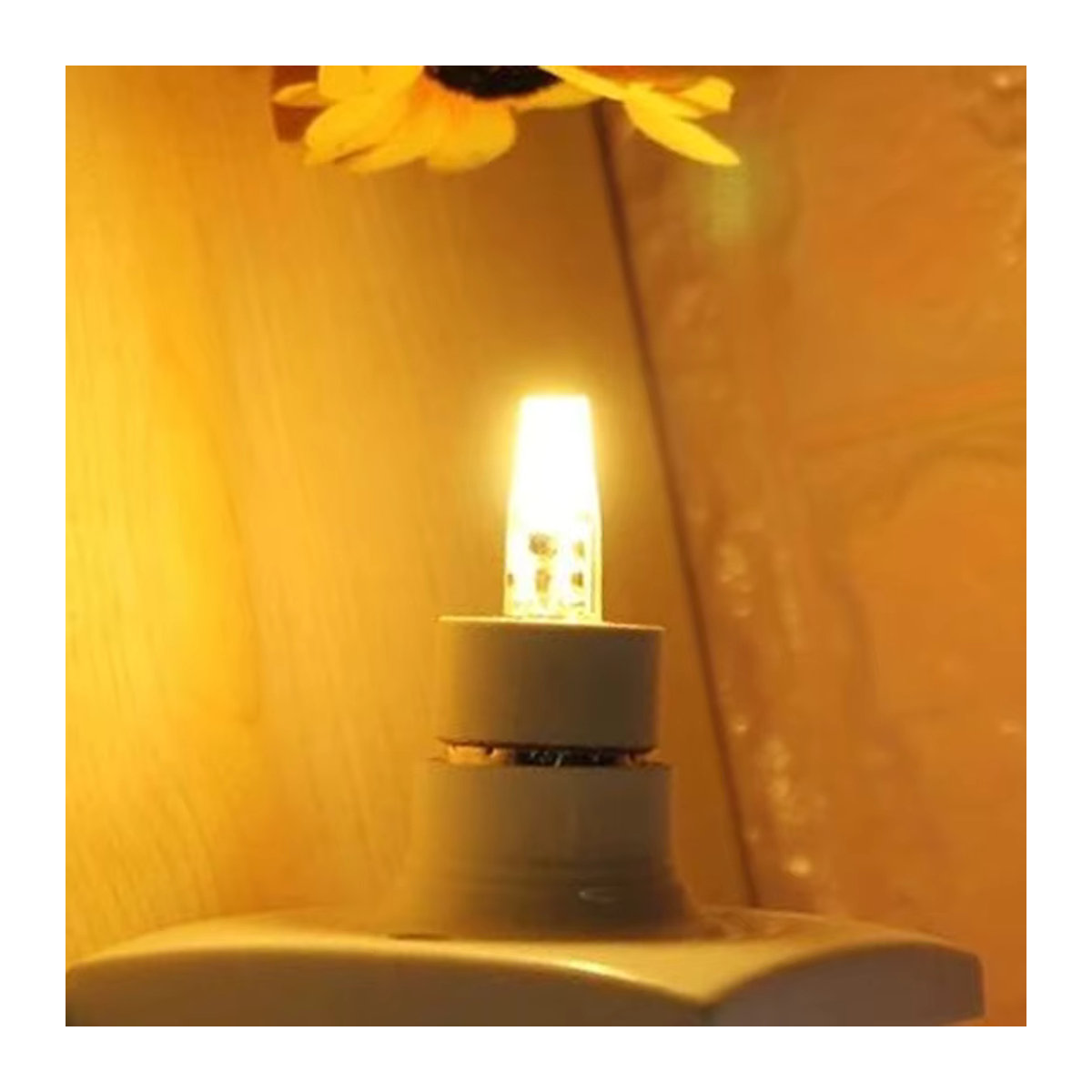 YORYZENG 2er Set Mini GY6.35 LED Silikon Kristall Glühbirnen 5W Warmweiß für Kronleuchter als Halogenersatz - Bild 2