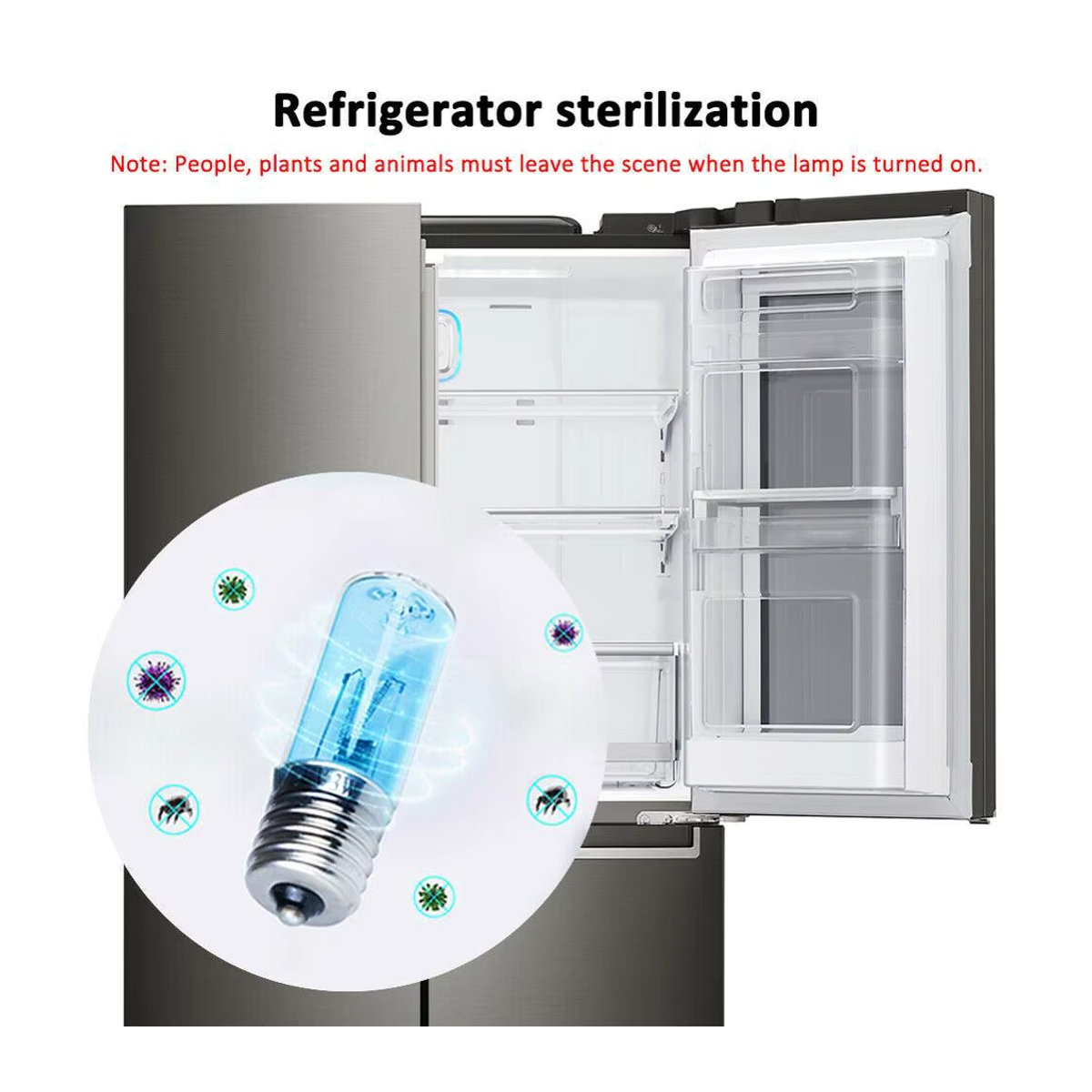 YORYZENG E17 UVC Keimtötende Lampenfassung mit Quarzröhre für Desinfektionssterilisation bei 254 nm Ozon-Wellenlänge - Bild 3