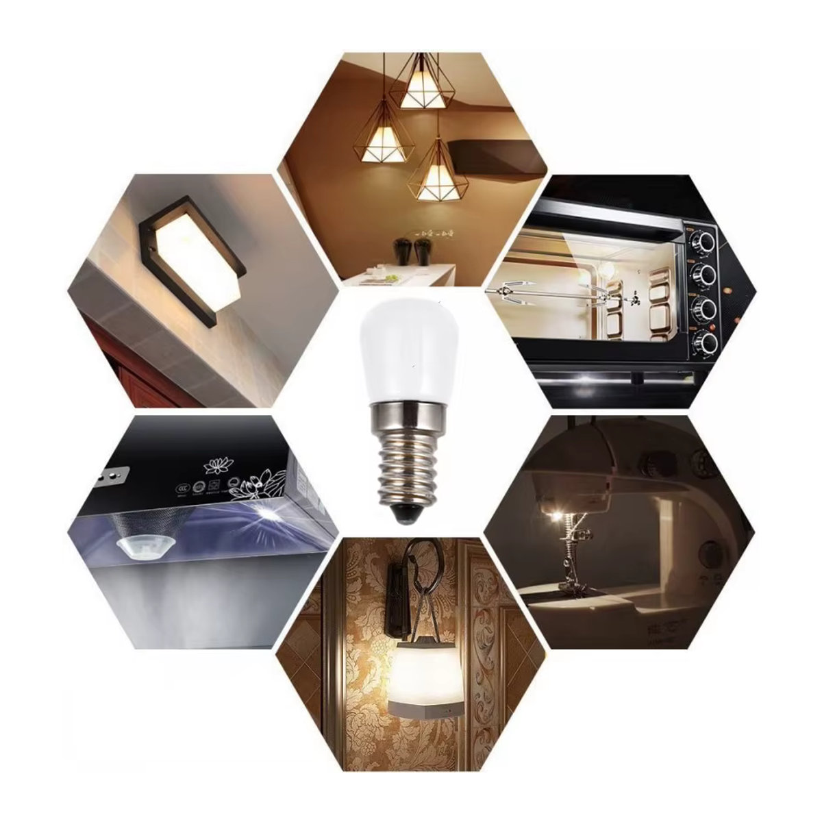 YORYZENG Mini LED Glühbirne 2W E12 E14 T22 2835 SMD für Kühlschrank und Gefrierschrank - Bild 3