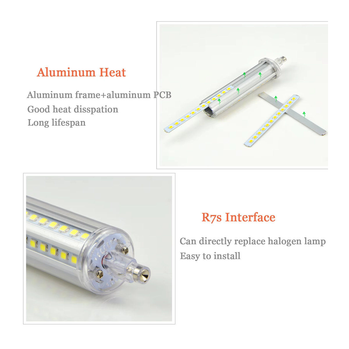YORYZENG R7S LED Flutlicht dimmbar Neutralweiß AC220V 240V - Bild 3