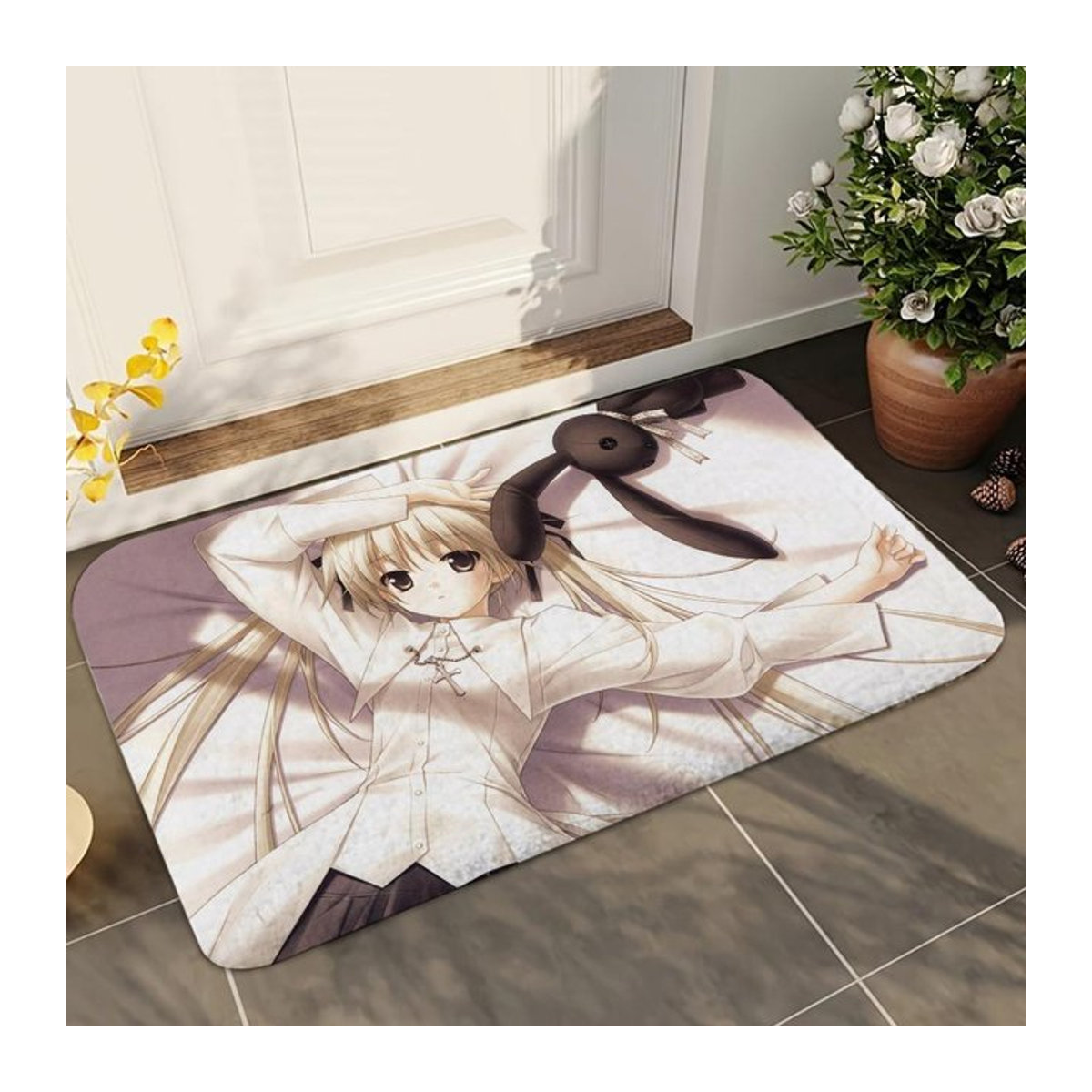 Yosuga No Sora Saugfähige Anti-Rutsch Badezimmermatte und Küchenmatte, Rechteckig, B/T: 60 x 40 cm - Bild 1
