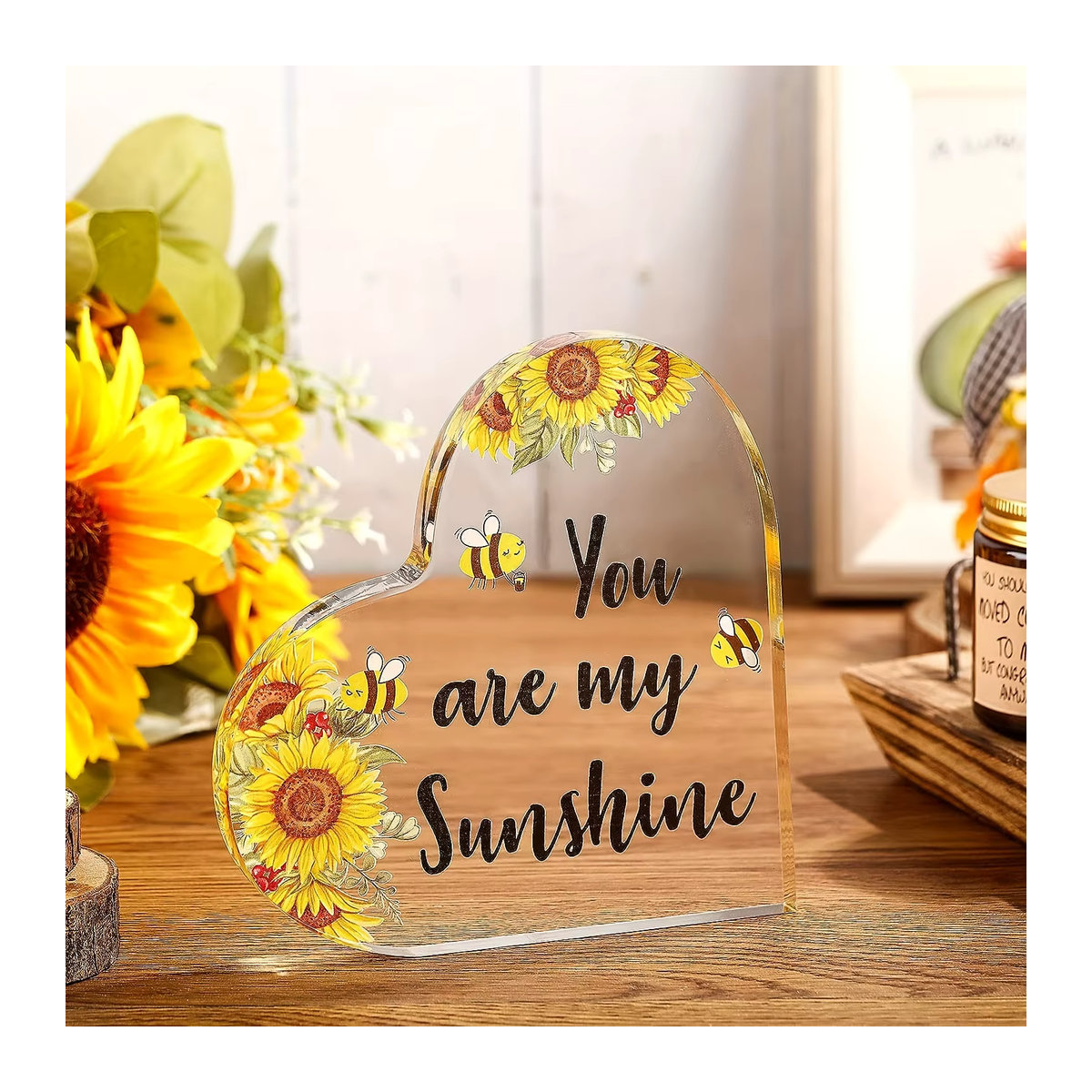You Are My Sunshine Sonnenblumen-Dekoration aus Acryl für Tischdekorationen - Bild 2