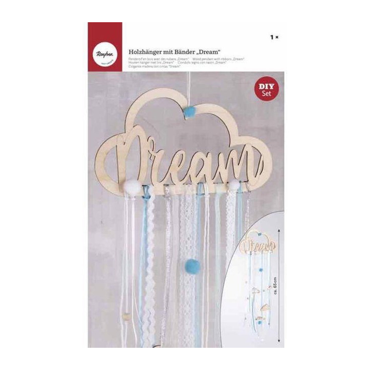 You do it DIY Wandbehang-Set Dream Traumfänger in Blau für Baby-Innendekoration, Breite: 65 cm - Bild 1