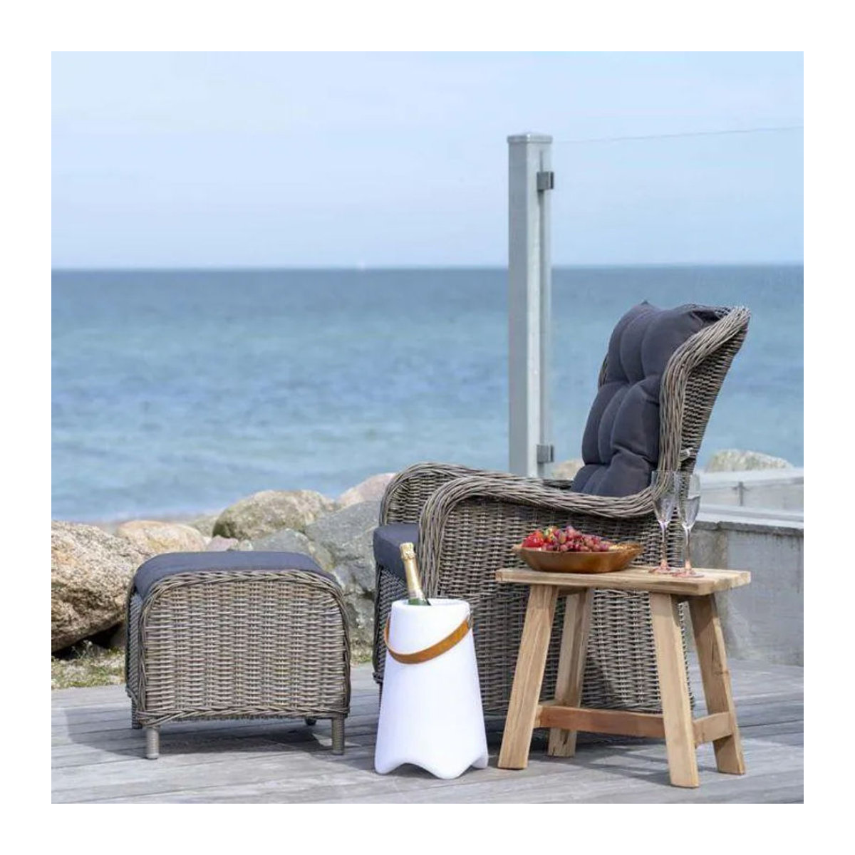 You do it Landhausbank aus Teak Massivholz in Braun B/T/H: 50 x 25 x 45 cm - Bild 1