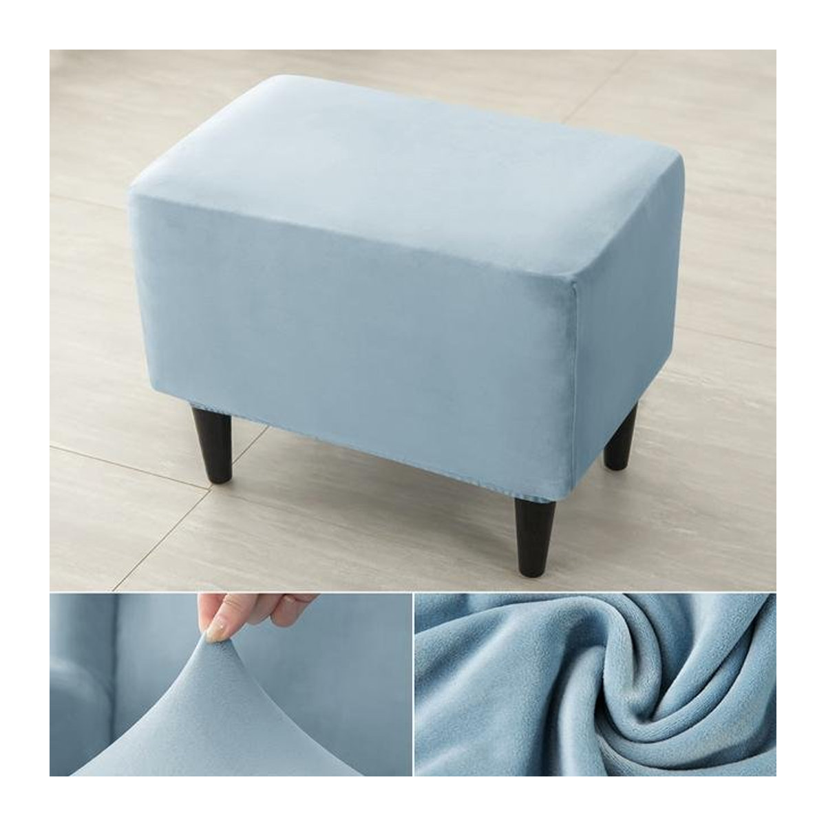 Your Warm Home Dehnbare Samt-Ohrensessel-Abdeckung aus Spandex mit Sitzkissenbezug Waschbar und Abnehmbar - Bild 1