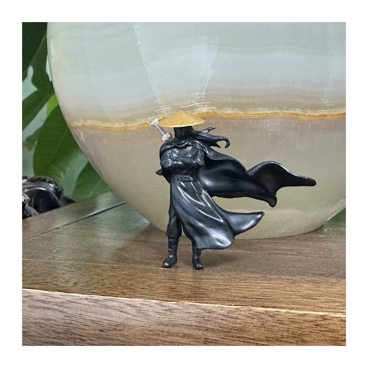 Youxia Statue aus Kunstharz in Schwarz – Orientalische chinesische Schwertkämpfer-Heldengestalt als dekorative Figur für dein Auto, Büro oder Arbeitszimmer - Bild 5