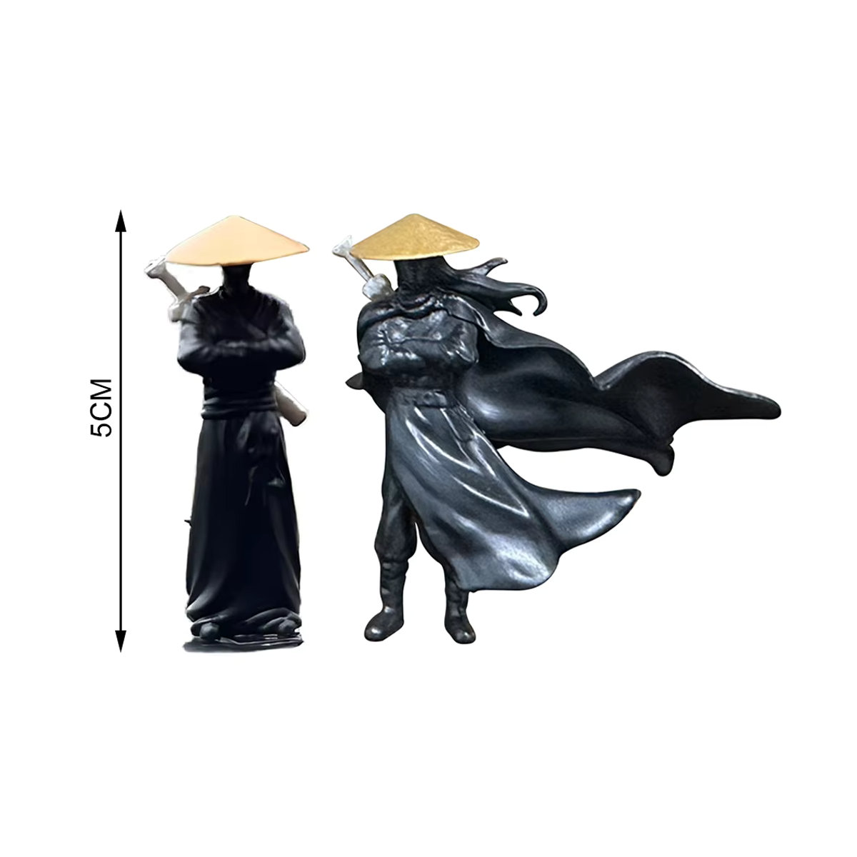 Youxia Statue aus Kunstharz in Schwarz – Orientalische chinesische Schwertkämpfer-Heldengestalt als dekorative Figur für dein Auto, Büro oder Arbeitszimmer - Bild 6