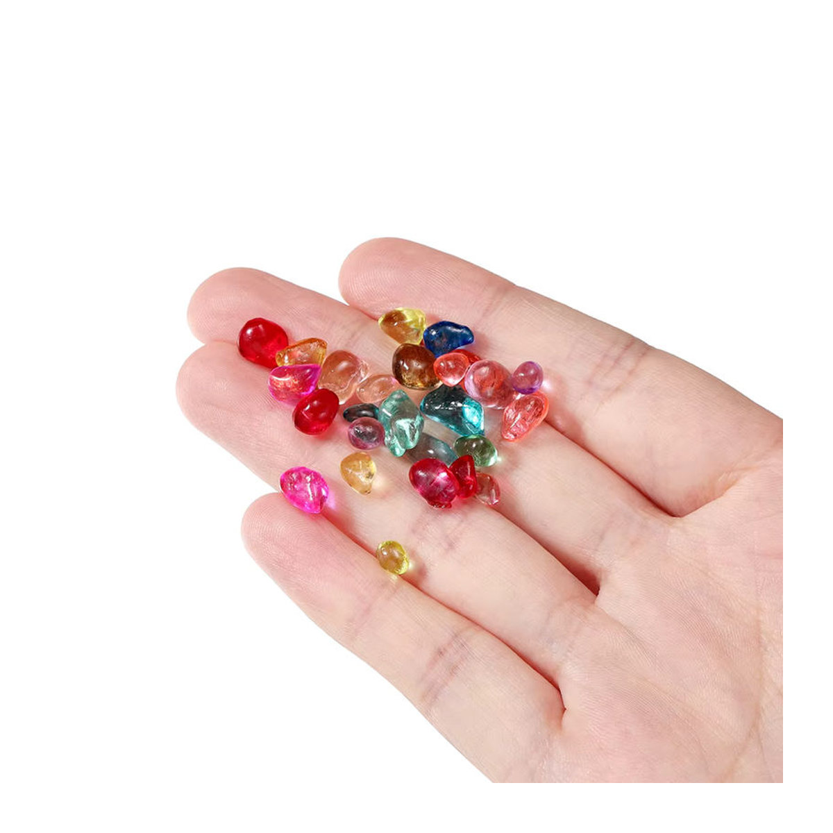 YouYoungDifferent Glas Schotter Füller für Epoxidharz in Blau und Mehrfarbig, 20g unregelmäßige Kristall Dekoration für DIY Schmuck und Untersetzer - Bild 2
