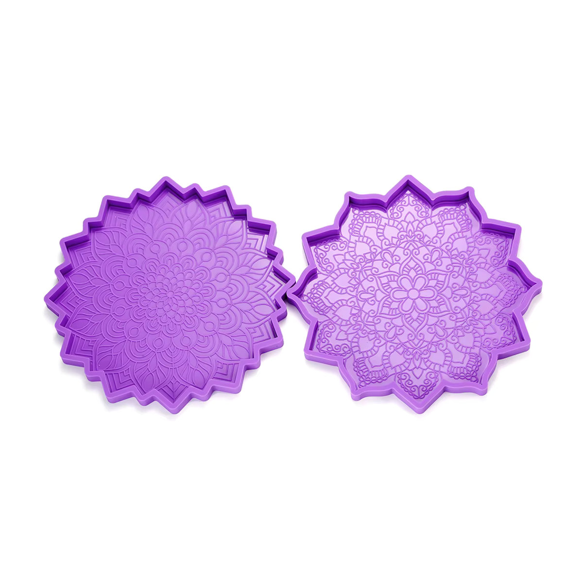 YouYoungDifferent Mandala Silikonform für runde Epoxidharz-Untersetzer und Tabletts in orientalischem Design, mehrfarbig - Bild 2