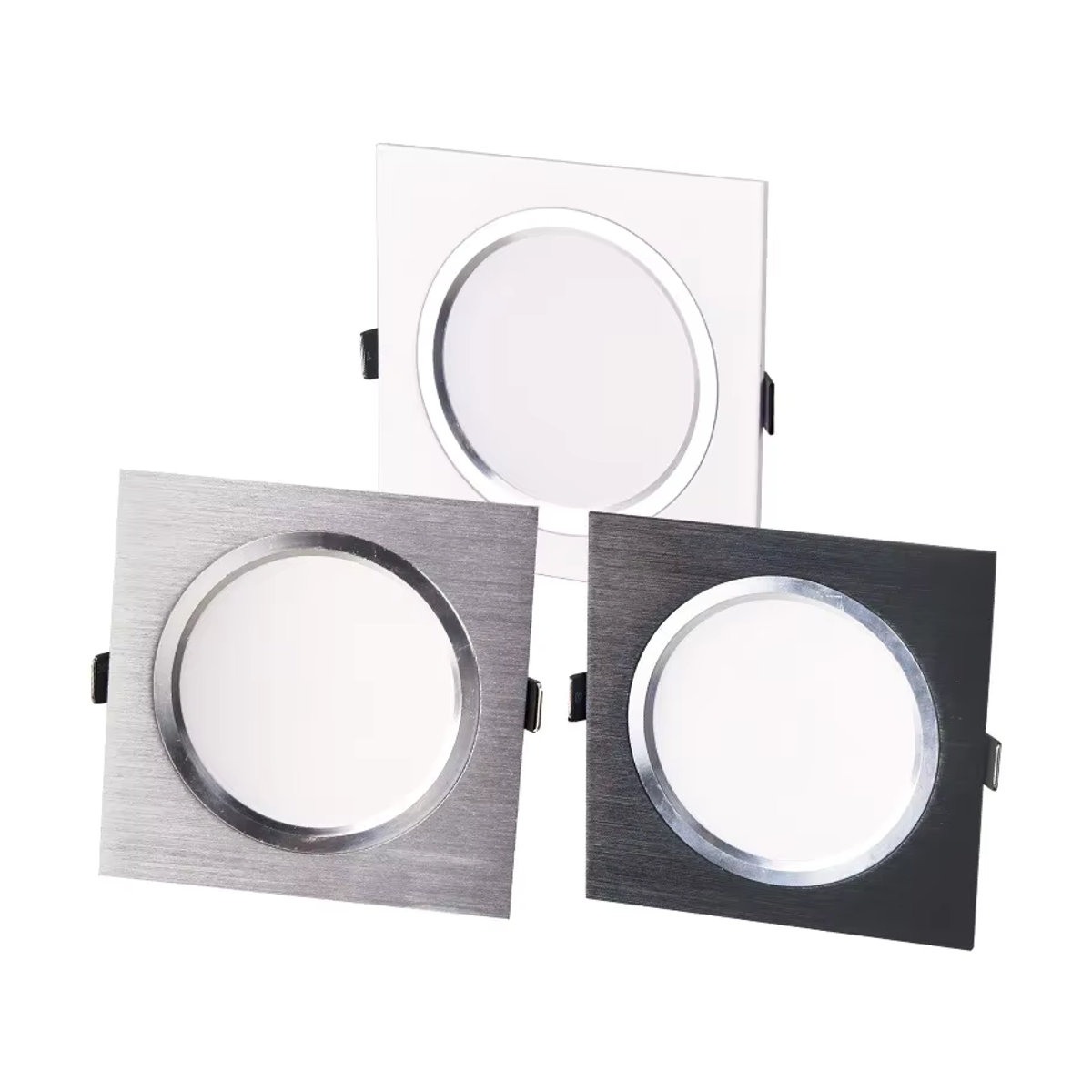 YQMHCXKS LED Einbaustrahler quadratisch in Silber, dimmbar, moderne Deckenleuchte für Küche, Zuhause und Büro - Bild 4