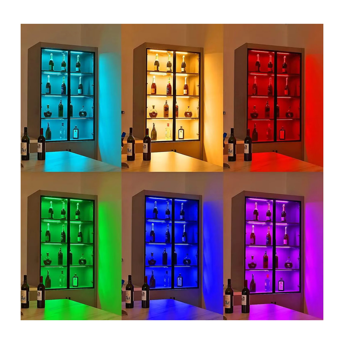 YSRSAI Smart LED Schrankbeleuchtung Tuya Wifi RGB Dimmbare Lampe mit App- und Sprachsteuerung, Länge: 30 cm - Bild 5