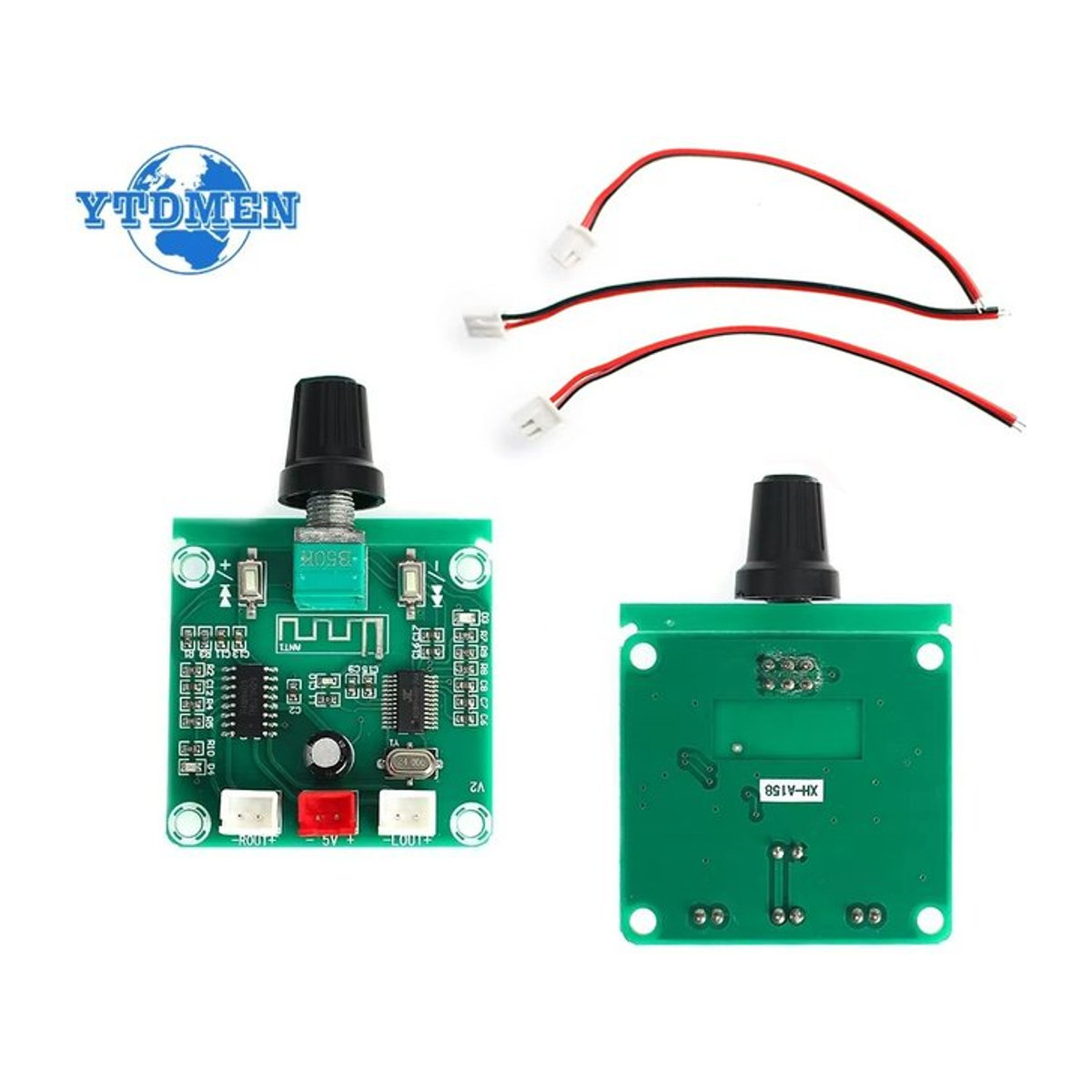 YTDMEN Bluetooth 5.0 Stereo Mini Digital Verstärkerplatine PAM8403 2x5W Zweikanal AMP in Grün - Bild 1