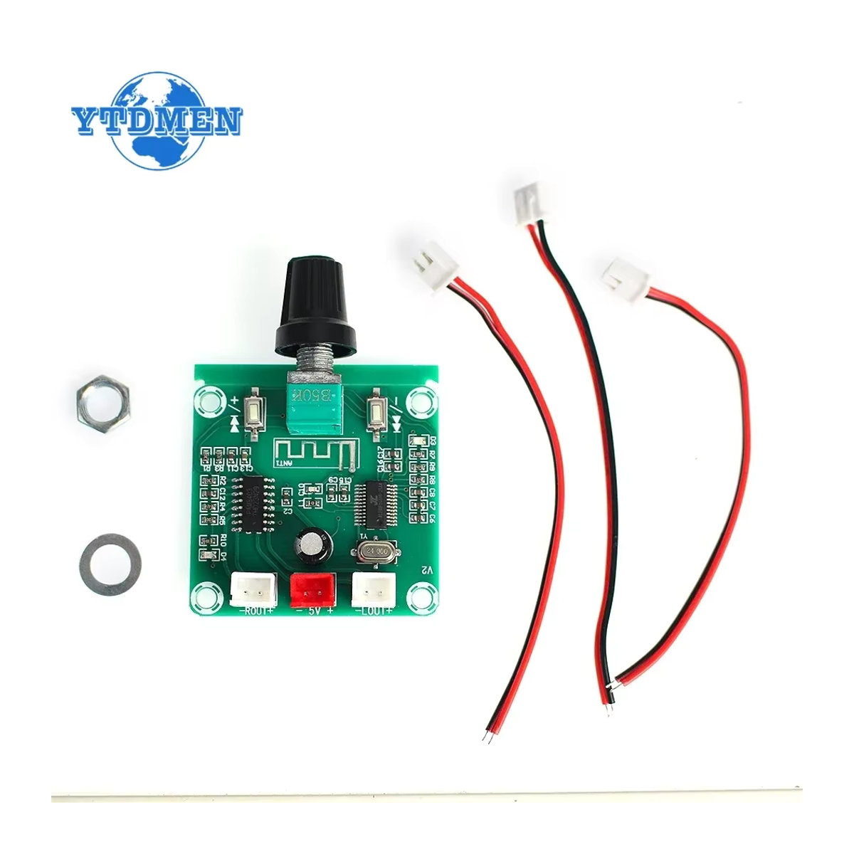 YTDMEN Bluetooth 5.0 Stereo Mini Digital Verstärkerplatine PAM8403 2x5W Zweikanal AMP in Grün - Bild 2