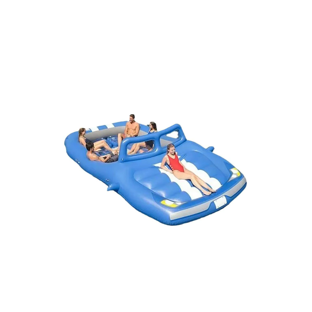 YTYIN Sunny Aufblasbare Schwimminsel für 6 Personen als umwandelbares Wasser-Vergnügungsobjekt - Bild 3