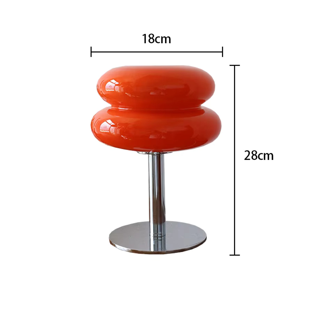 Yueyi Macaron Glas Tischlampe in Orange mit dimmbarer Trikromatik für Wohnzimmer und Schlafzimmer - Bild 4