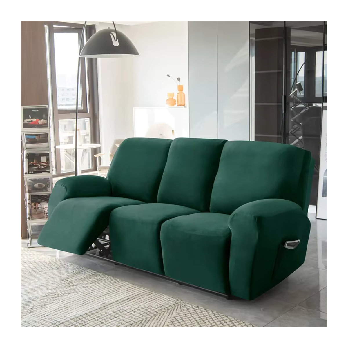 Yupartex All-Inclusive Samt Sofa Bezug für 3-Sitzer Couch und Sessel in Mehrfarbig - Bild 5