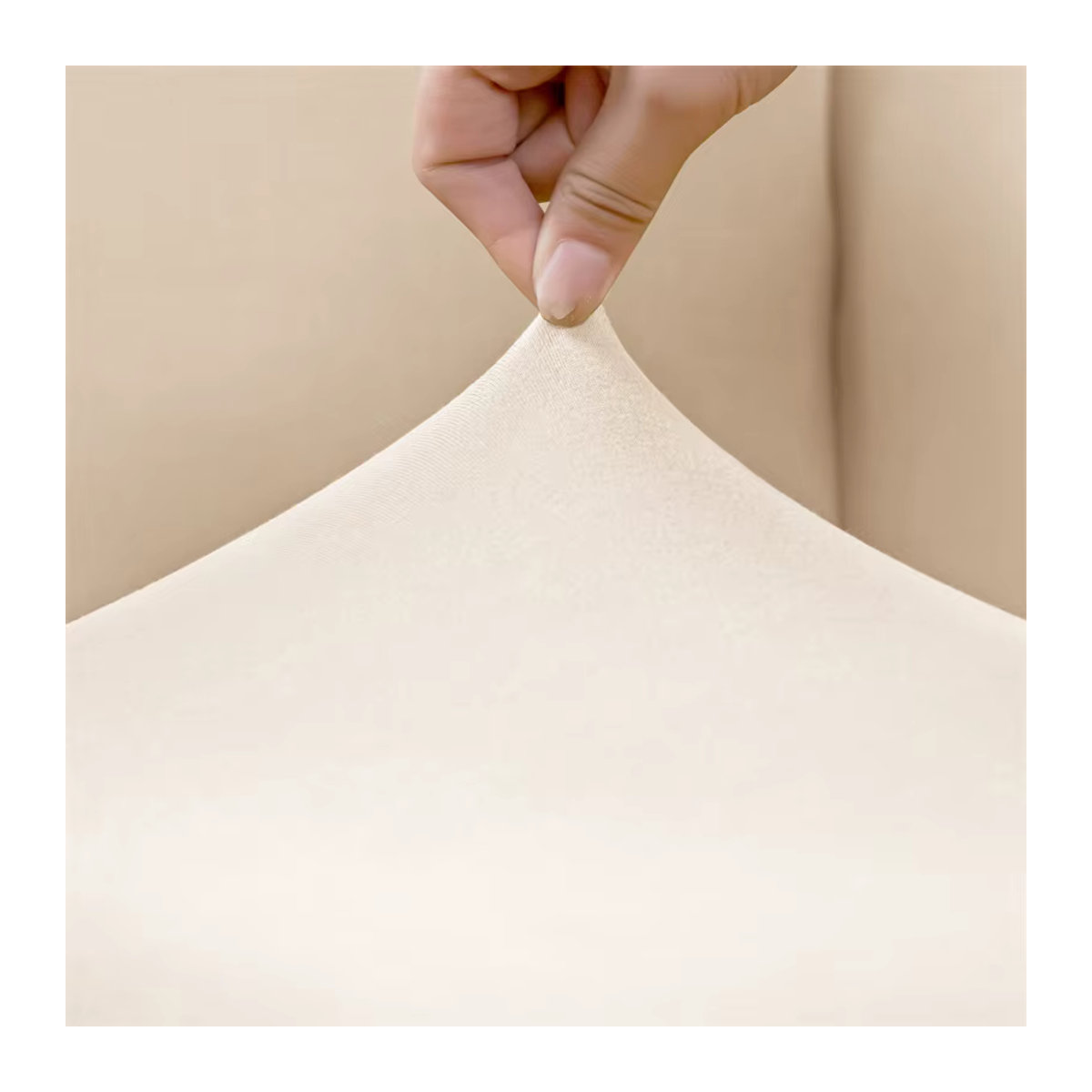 Yupartex Elastische Sesselabdeckung für Club Sessel und Akzentstühle in Beige - Bild 3