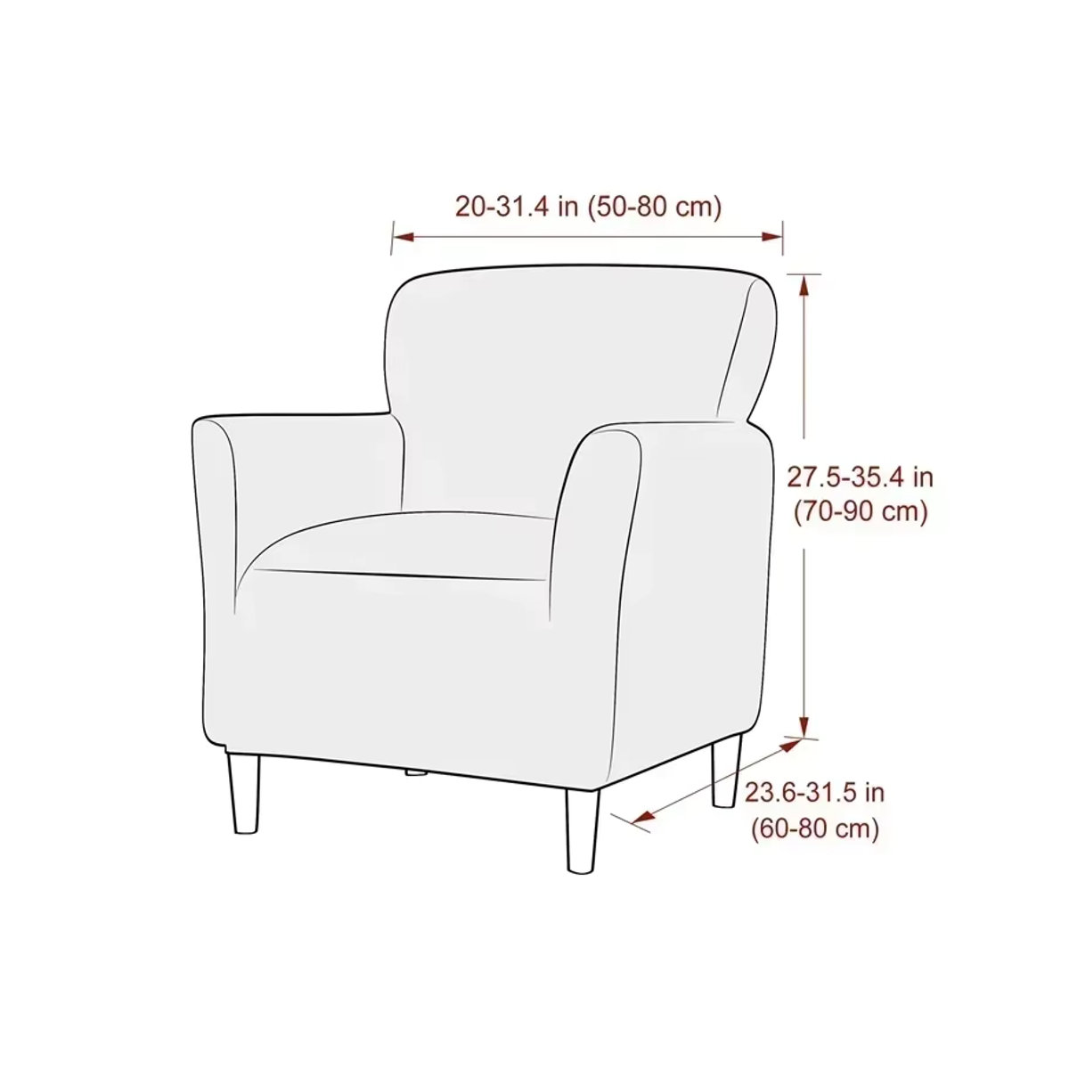 Yupartex Elastischer Jacquard Sesselbezug in Beige zum Schutz deines Sessels - Bild 2