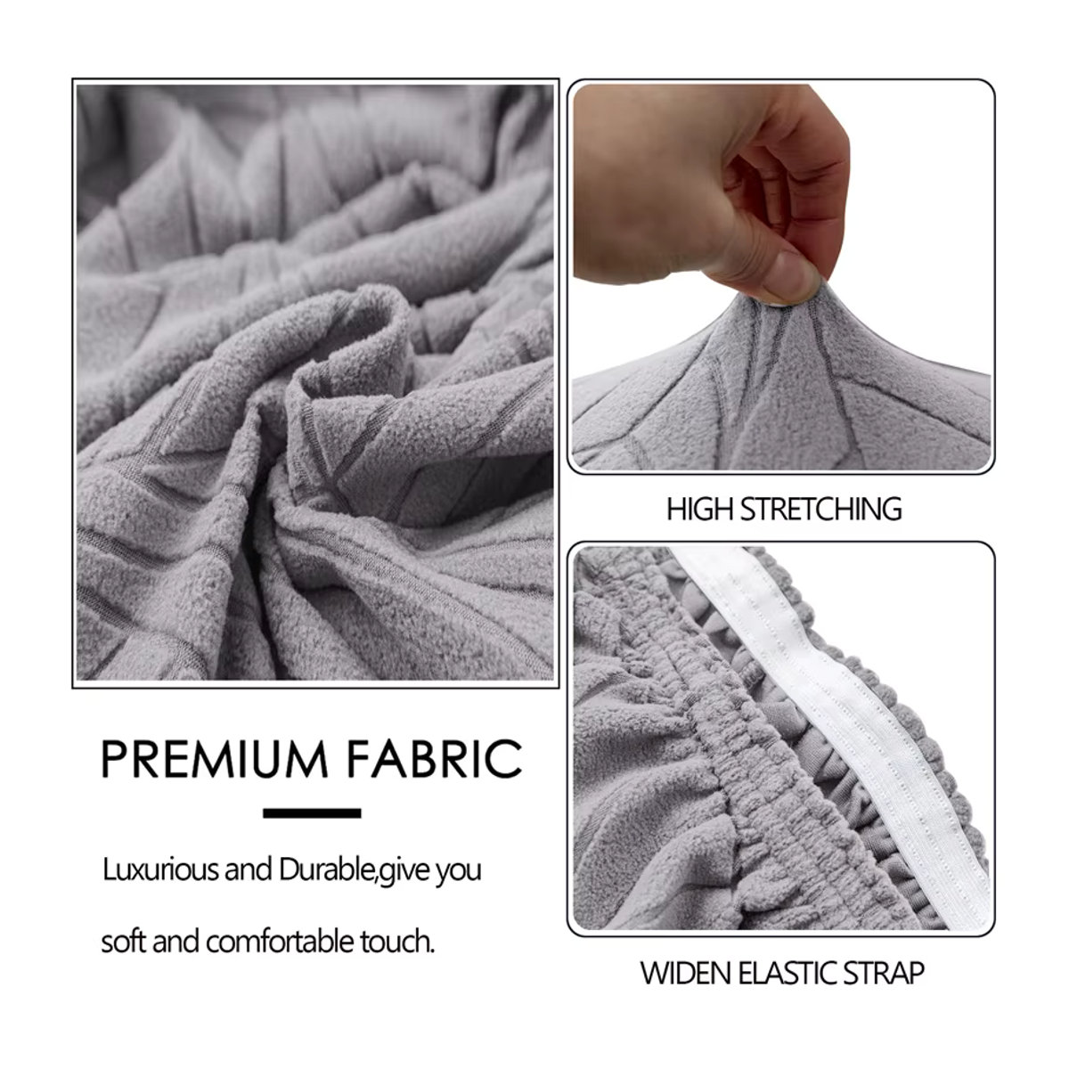 Yupartex Jacquard Esszimmer Stuhl Abdeckung mit hoher Rückenlehne, elastischer Sitzbezug in Mehrfarbig zum Schutz deiner Möbel - Bild 3