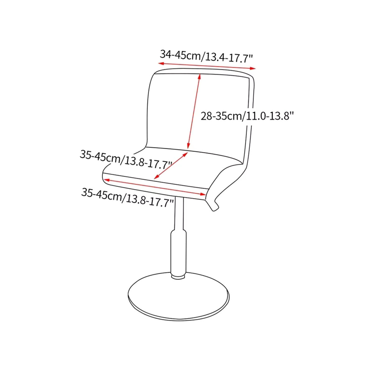 Yupartex Samt Bar Stuhl Bezug Grau, elastischer Stretch-Stuhlbezug ohne Armlehnen im klassischen Stil für Esszimmer und Bankett - Bild 2