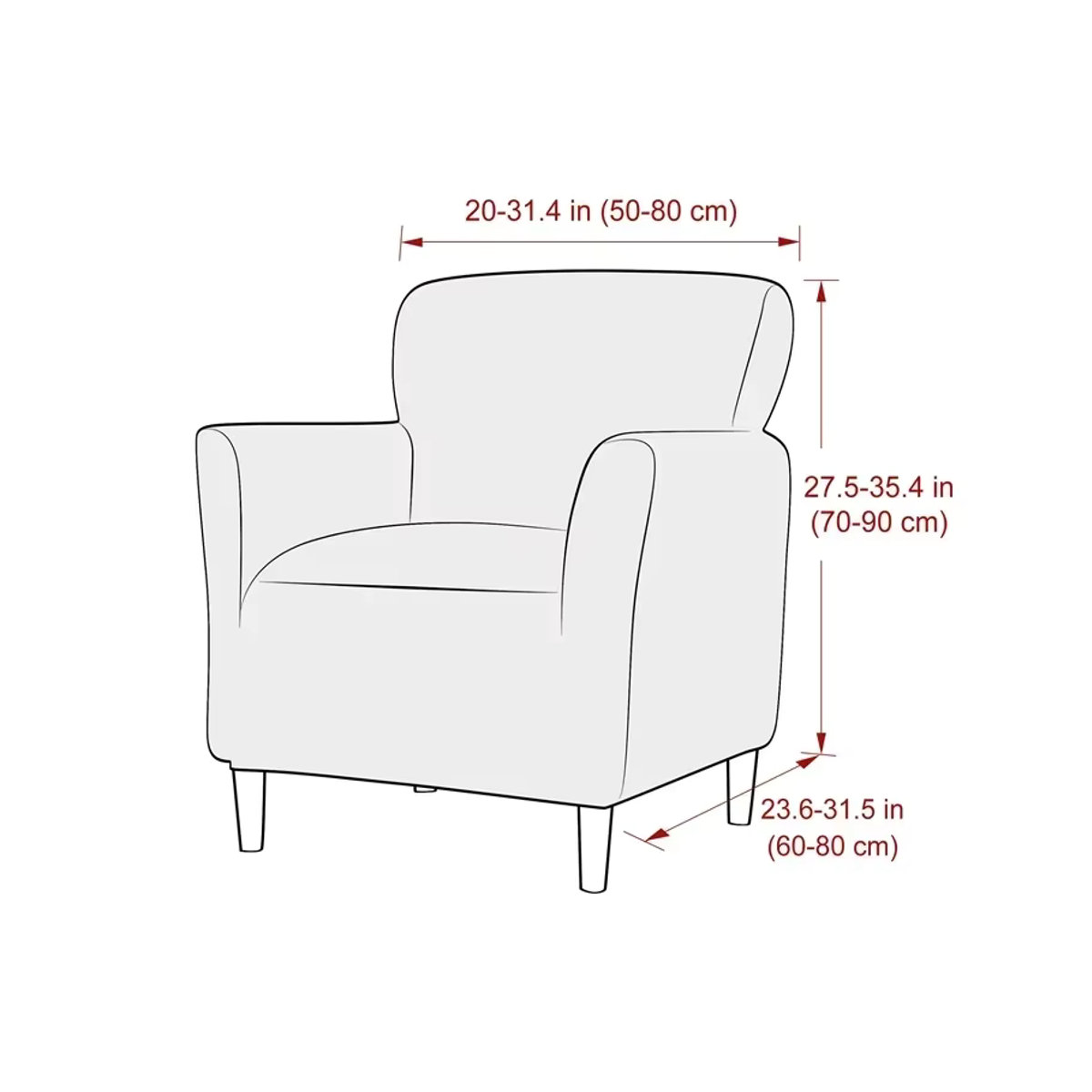 Yupartex Sesselbezug aus Polarfleece in Grau mit Jacquard-Muster für Club- und Tub-Sessel - Bild 2