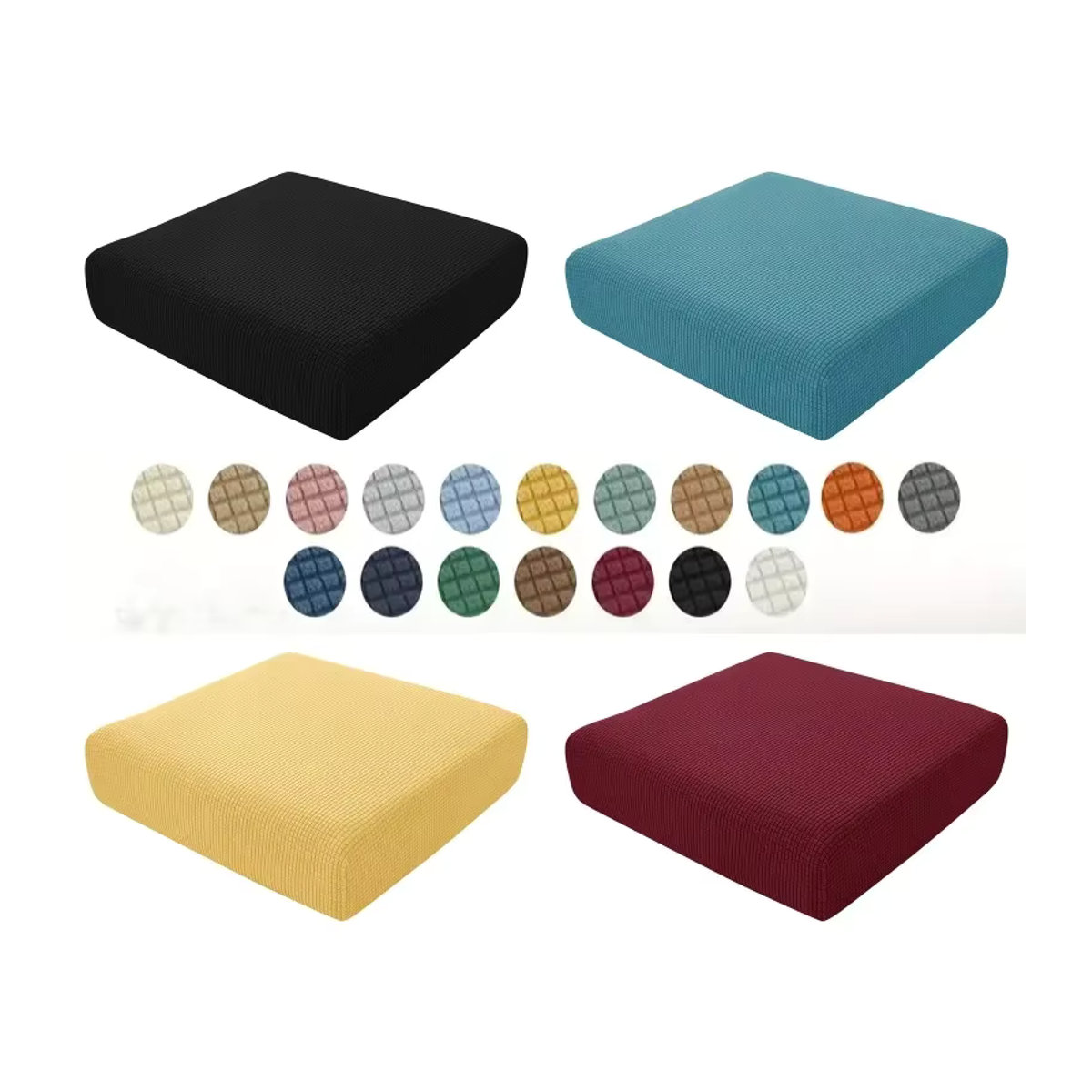 Yupartex Sofa-Kissenbezug aus Polar Fleece in Beige, schmutzabweisender und abnehmbarer Stretch-Sitzbezug für dein Wohnzimmer - Bild 5