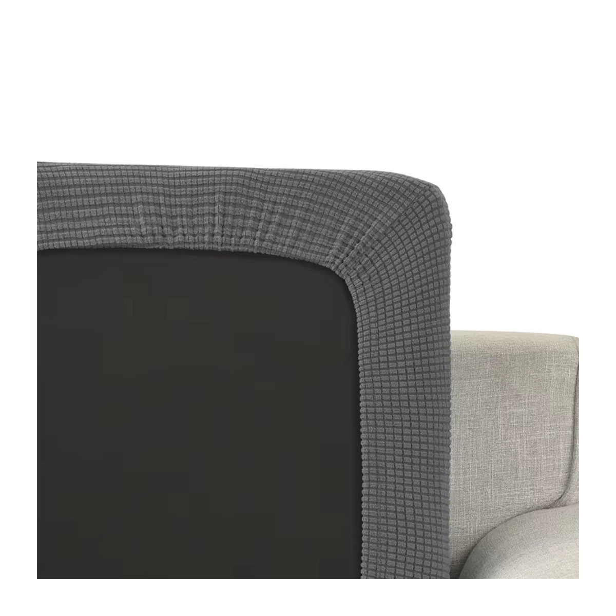 Yupartex Sofa Sitzkissenbezug aus Polar Fleece in Grau für 1 bis 4 Sitzer als elastische Anti-Schmutz Schutzabdeckung - Bild 3