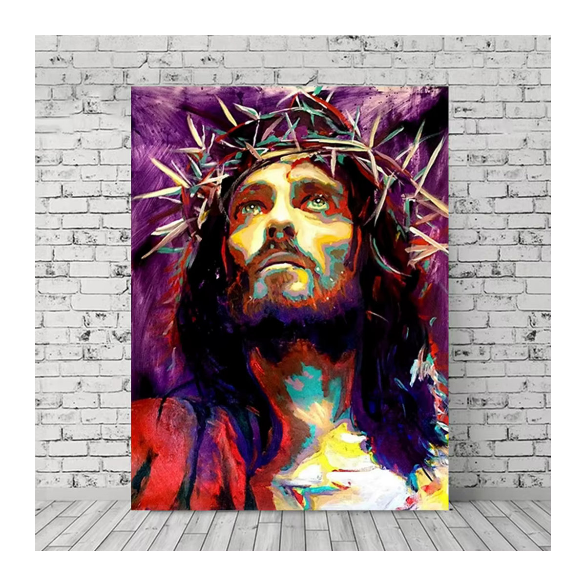 YUTTEE 5D Diamantgemälde Jesus Christus DIY Kreuzstich Mosaik Kunst Mehrfarbig - Bild 3
