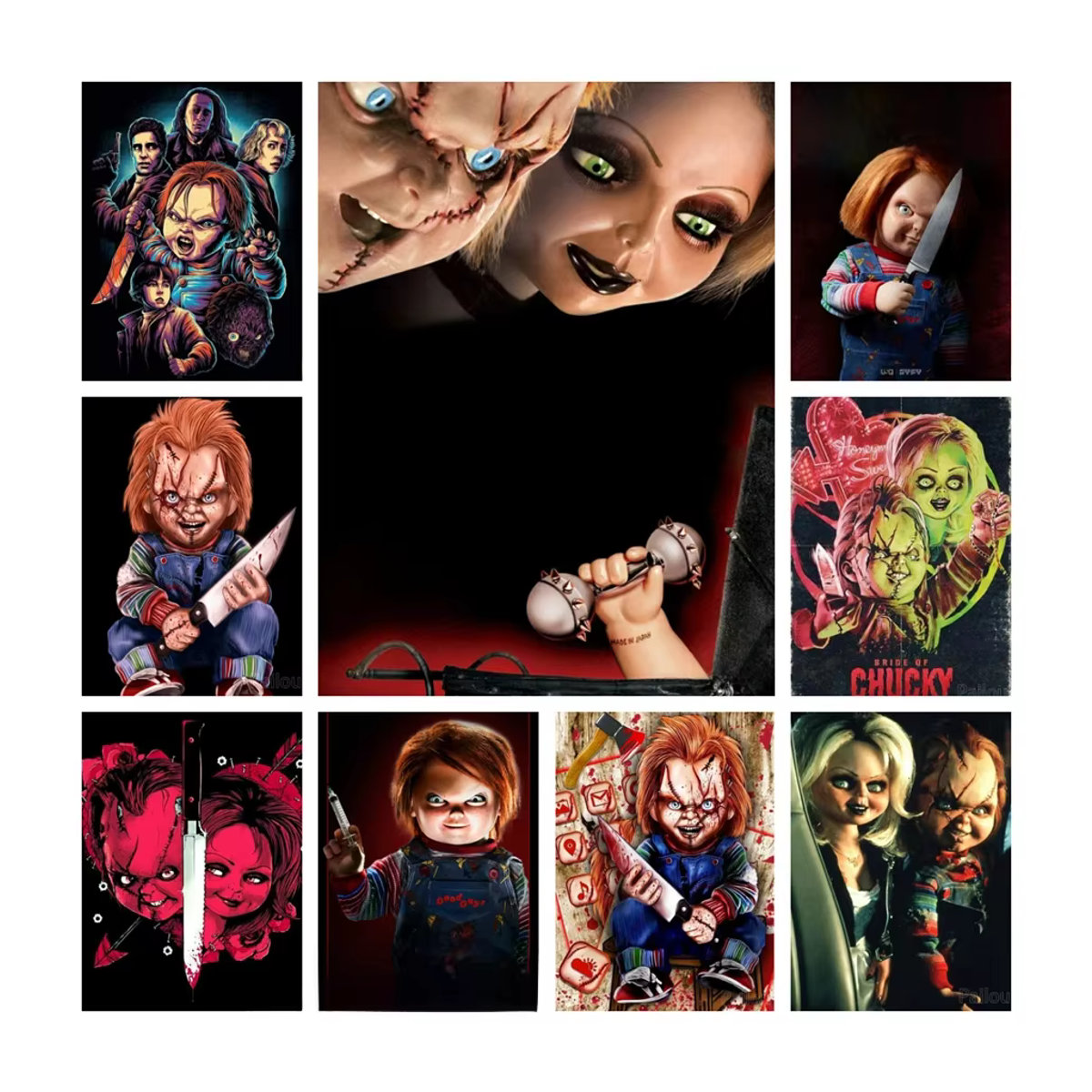 YUTTEE 5D DIY Diamond Painting Set Chucky Horror Clown Mosaik Kunst für Kinder in Mehrfarbig - Bild 4