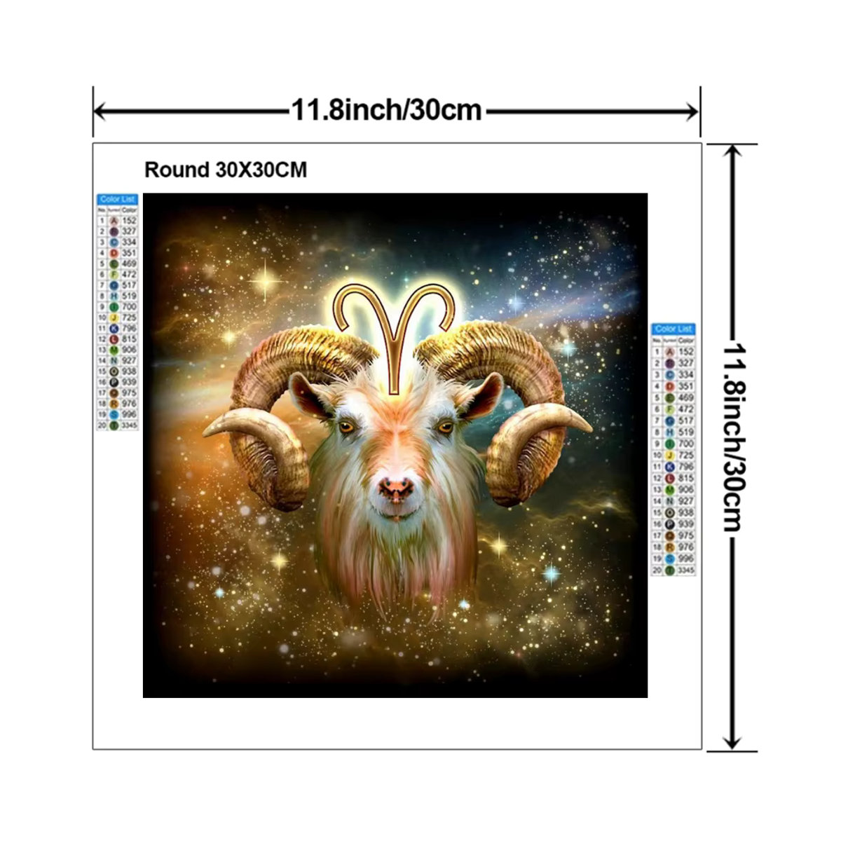 YUTTEE Diamant-Mosaik Set mit 12 Sternbildern und astrologischen Zeichen, DIY Diamond Painting mit vollen Bohrern, mehrfarbig, rund - Bild 3