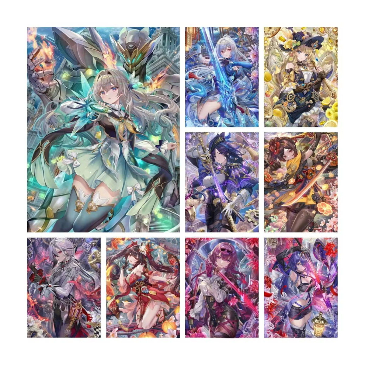 YUTTEE Diamantmalerei Honkai Star Rail Anime Mädchen Mosaik Set, Mehrfarbig, Porträt, B/H: 40 x 30 cm - Bild 3