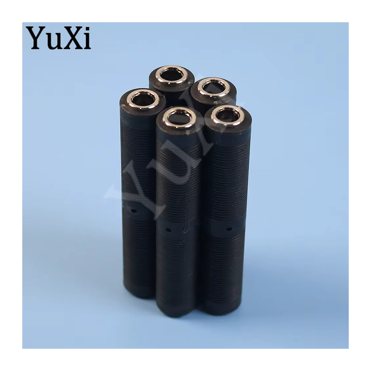 YuXi Audio Stereo Jack Adapter Buchse auf Buchse 6,35mm Konverter für Mikrofon und Lautsprecher, Schwarz, Metall - Bild 4