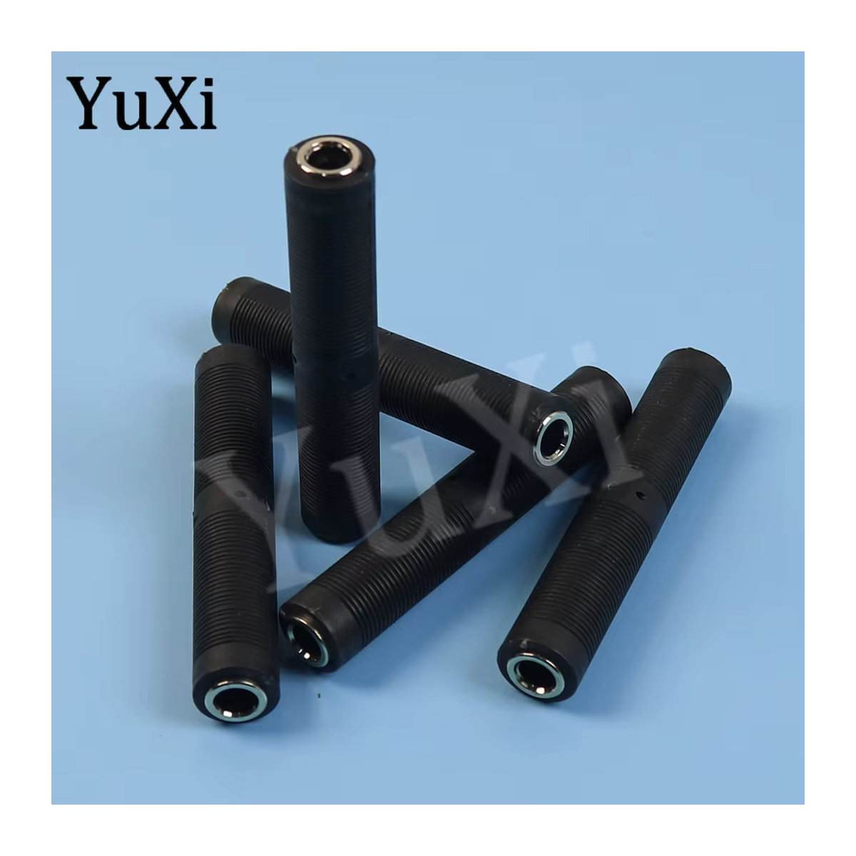 YuXi Audio Stereo Jack Adapter Buchse auf Buchse 6,35mm Konverter für Mikrofon und Lautsprecher, Schwarz, Metall - Bild 5