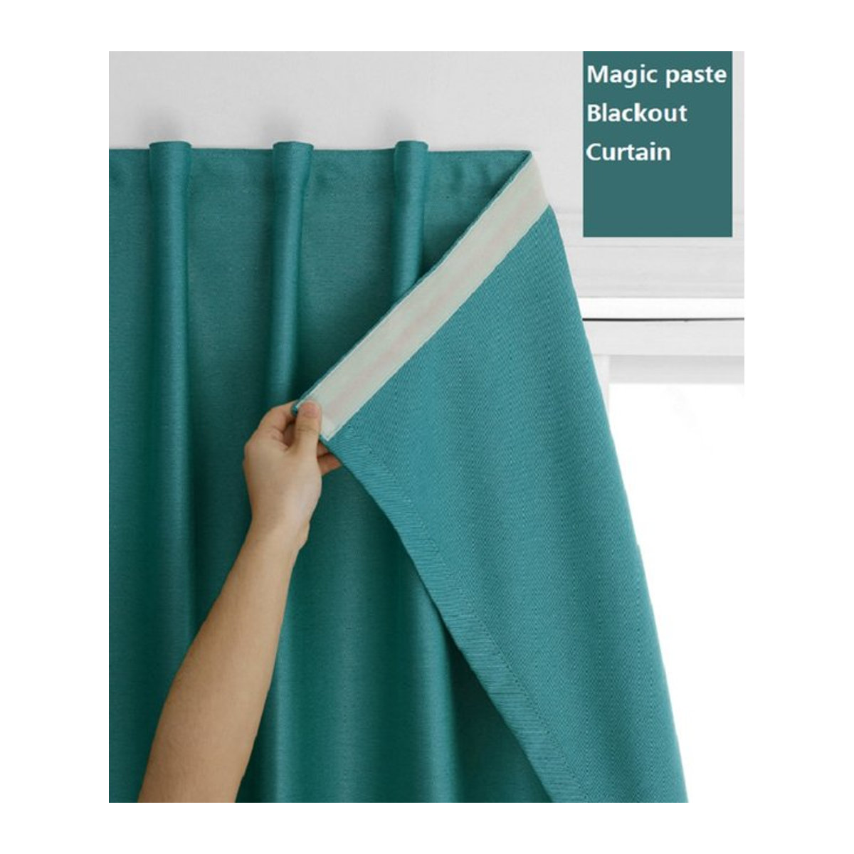 Yvonicky Magnetische Verdunkelungsvorhänge für Fenster und Türen mit 99 % Schattierung in Grau, Grün oder Blau - Bild 1